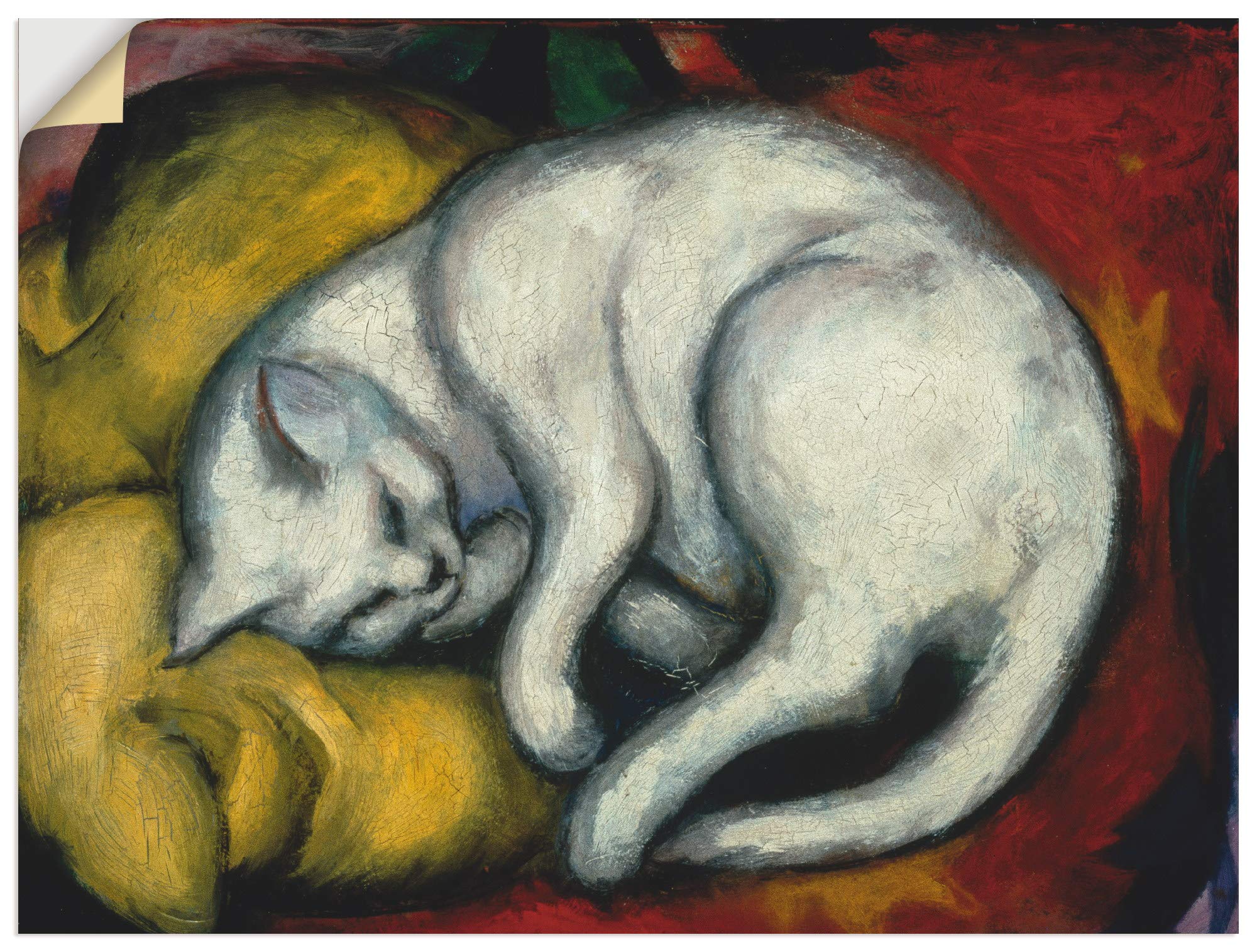 artland-wandaufkleber-weisse-katze-120-x-90-cm-vinyl image 1