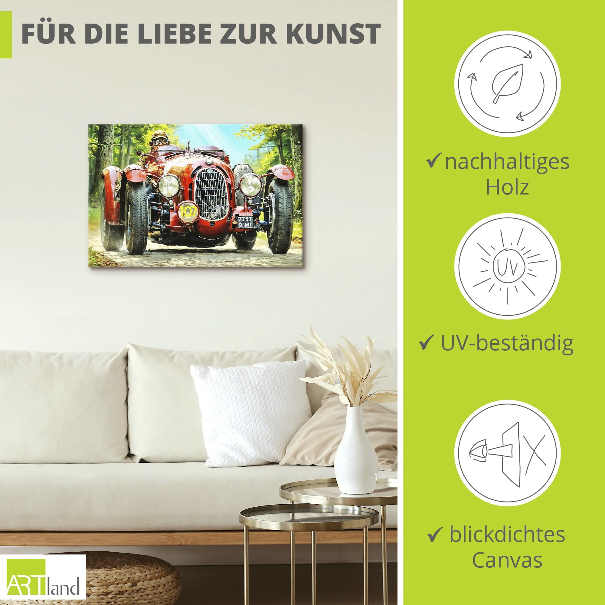 artland-leinwandbilder-alfa-romeo-8c-leinwandbild-30x20-cm image 2