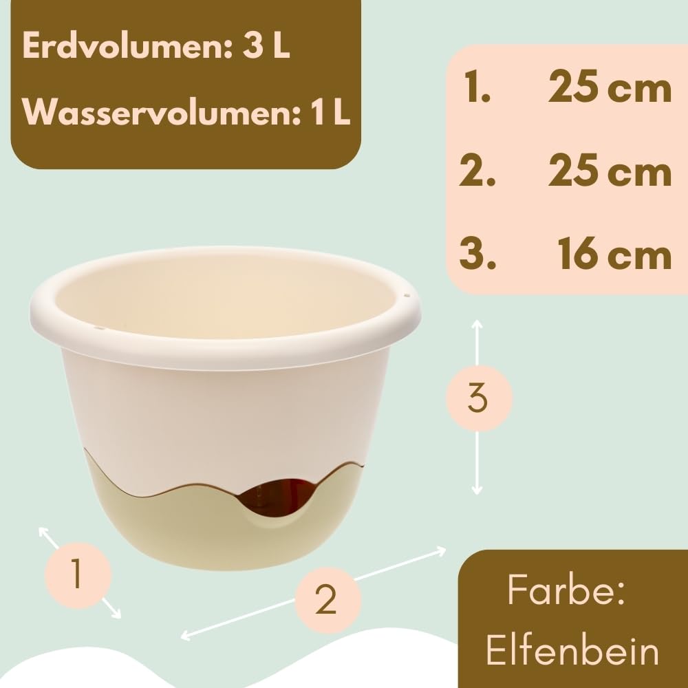 garpet-garten-blumenampel-h-ngetopf-elfenbein-25-cm image 2