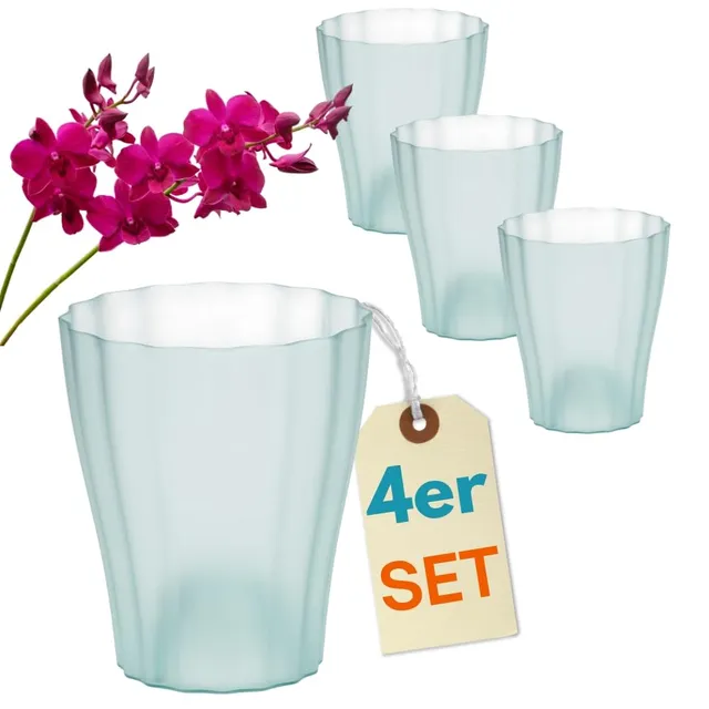 garpet-garten-orchideentopf-transparent-16-cm-4er-set-bertopf image 1