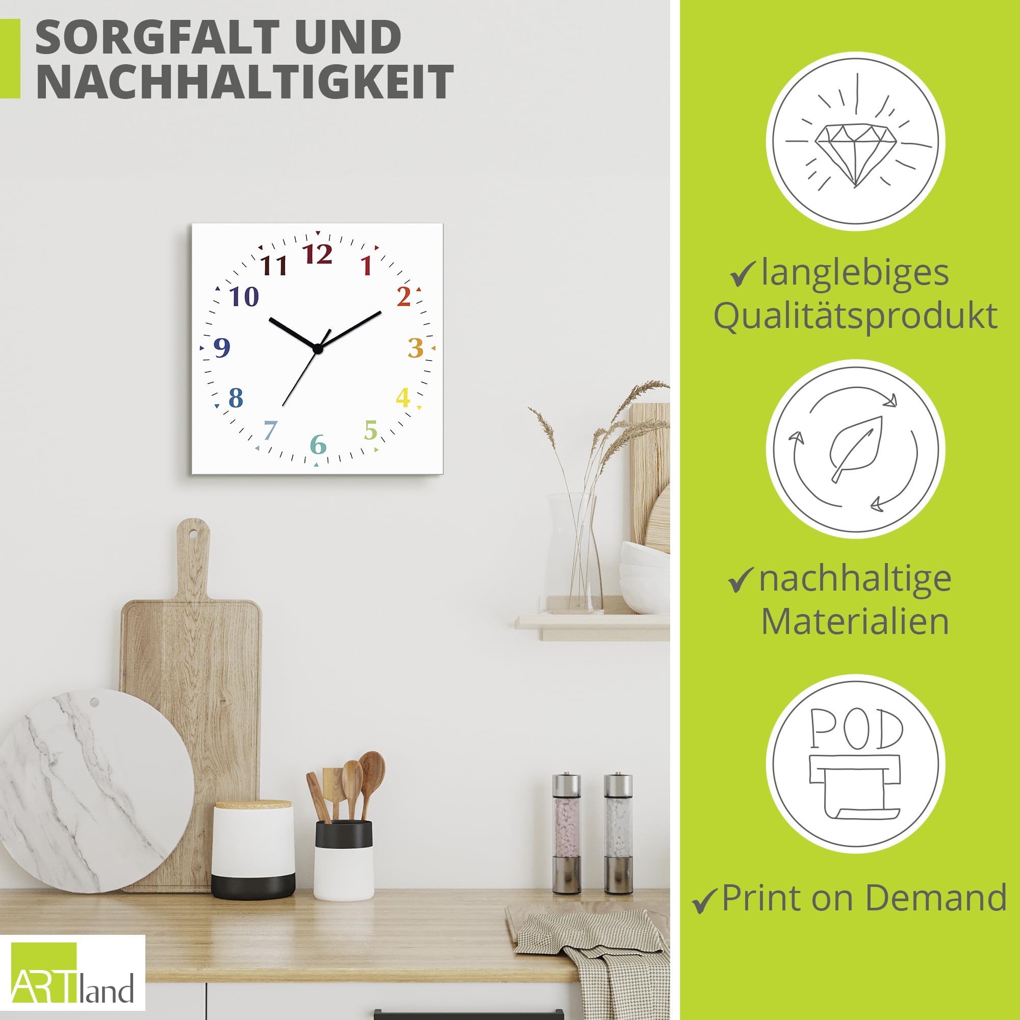artland-wanduhr-wei-30x30-cm-funkuhr-lautlos-alu image 5