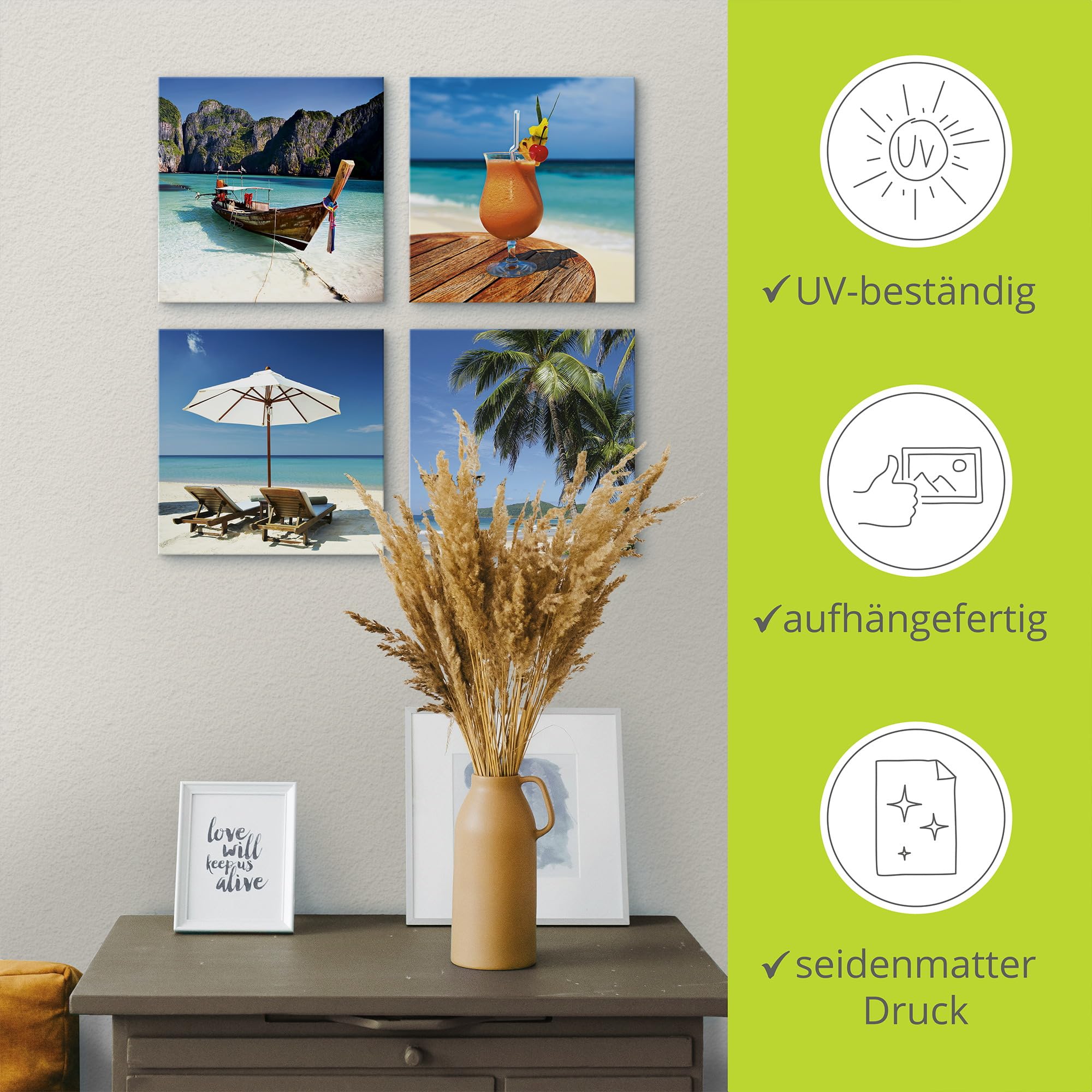 artland-leinwandbilder-set-4tlg-20x20-strand-maya-bay-cocktail image 3