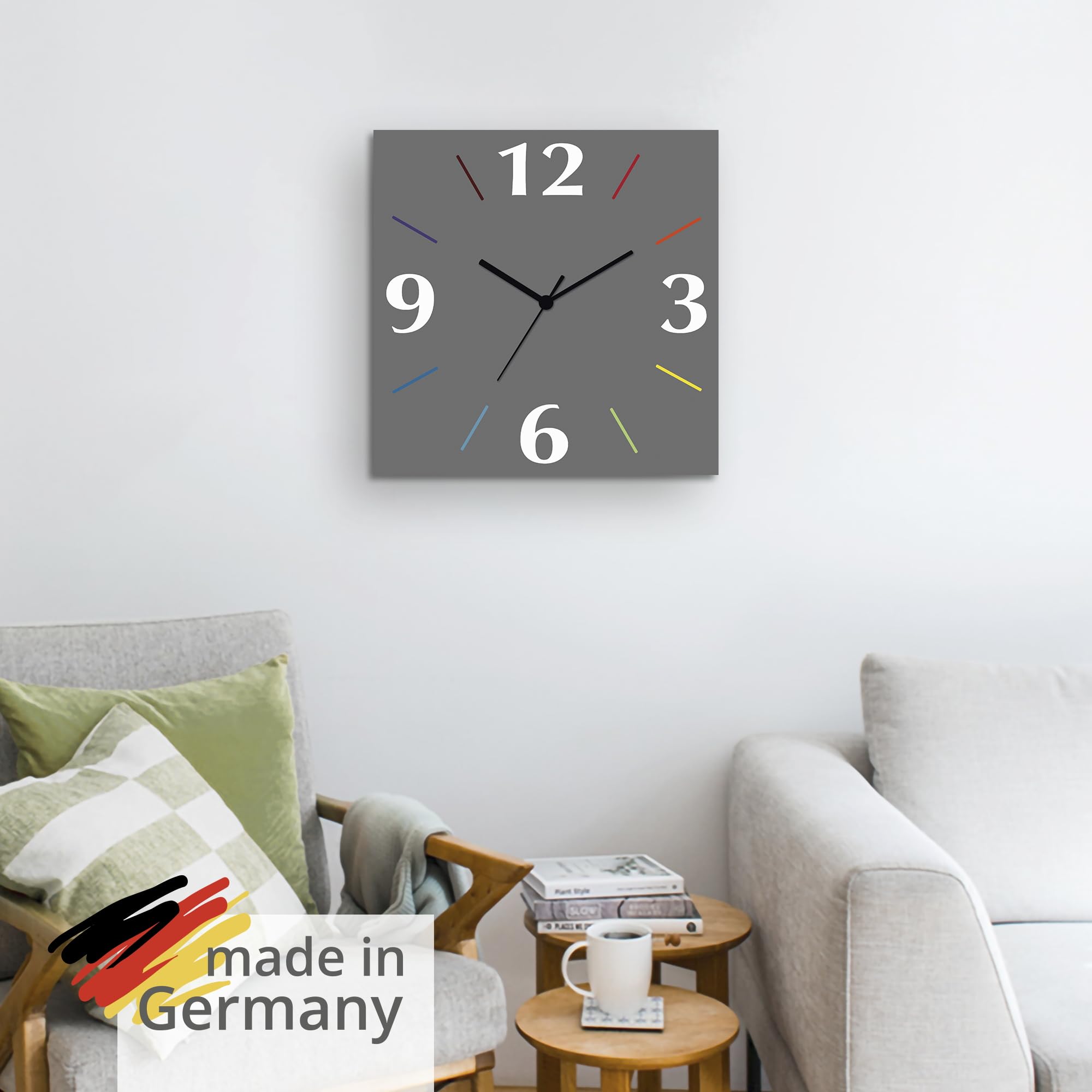 artland-wanduhren-quarzuhr-30x30-cm-grau-lautlos image 6