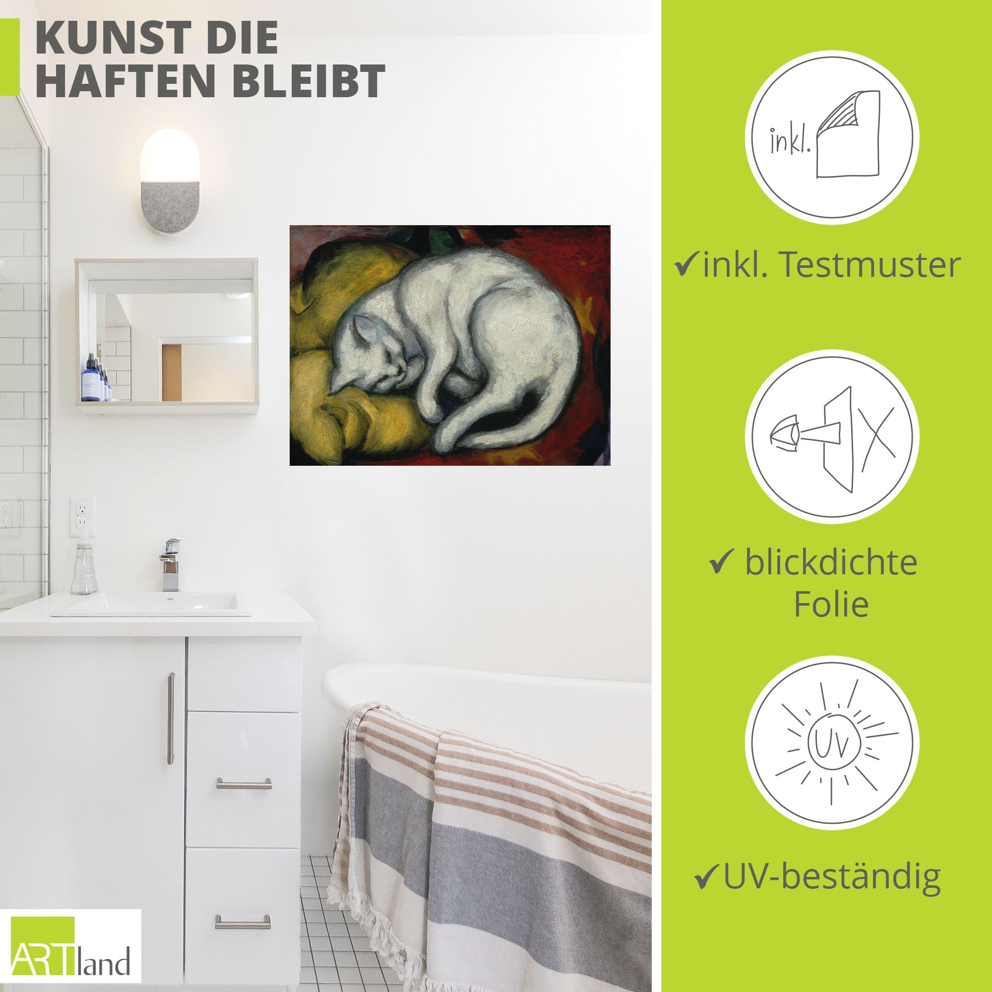 artland-wandaufkleber-weisse-katze-120-x-90-cm-vinyl image 2