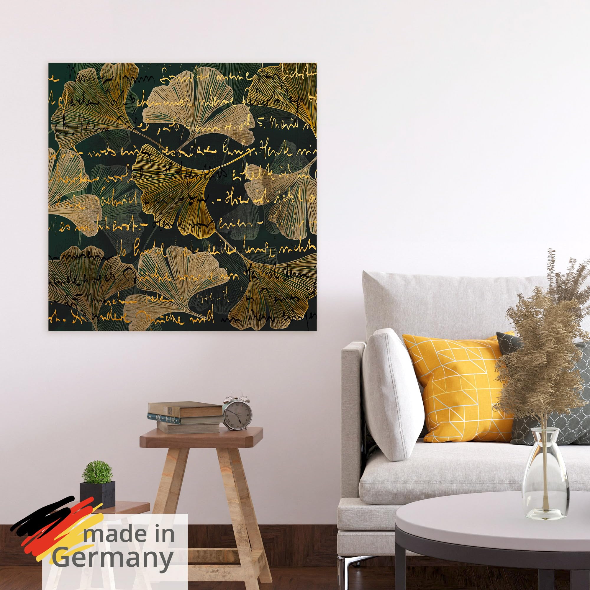 artland-kunstdrucke-ginkgo-poster-100x100-cm-braun image 5
