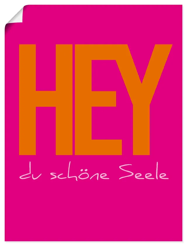 artland-kunstdruck-hey-du-sch-ne-seele-poster-60x80-cm-rosa image 1
