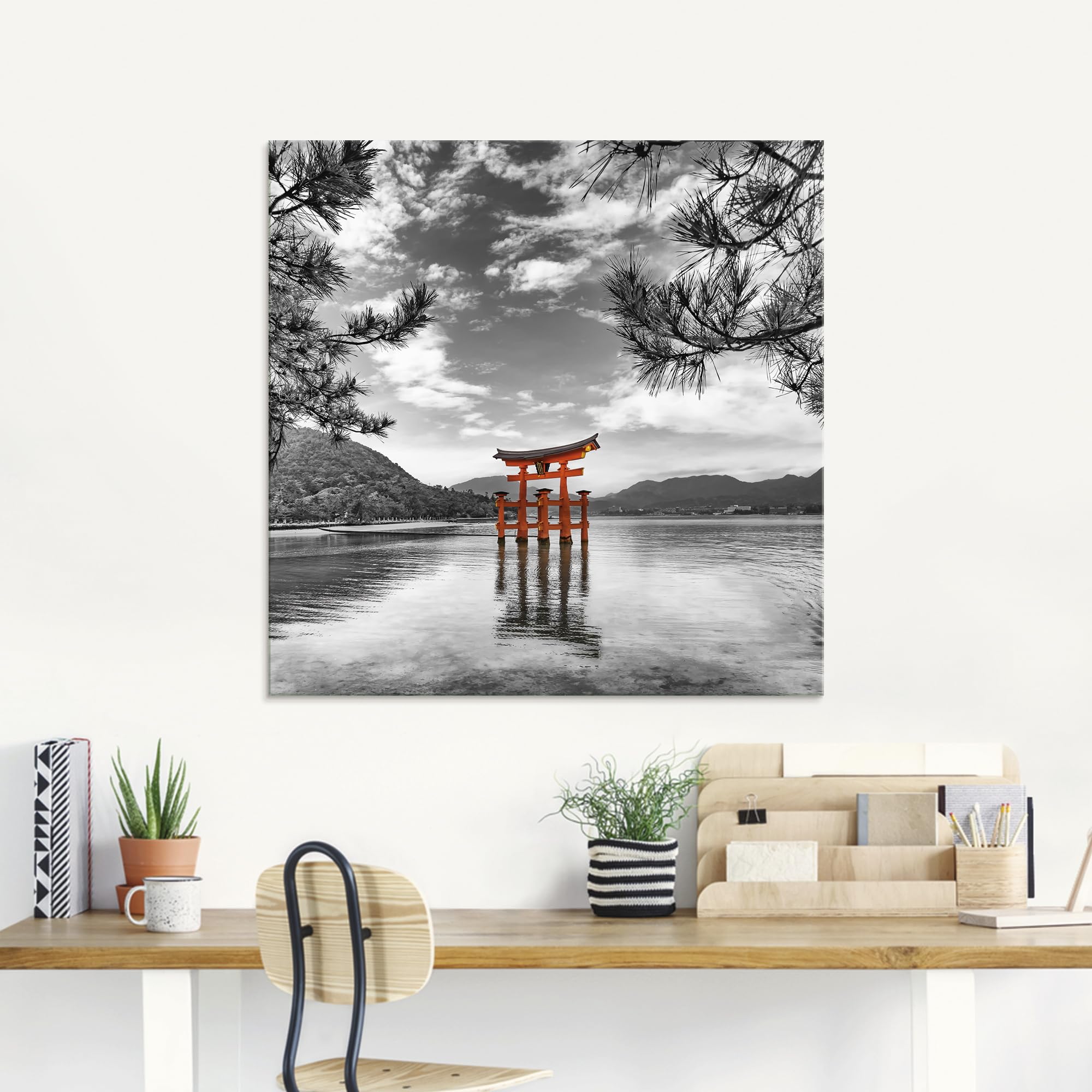 artland-glasbilder-u5hl-glasbild-40x40-cm-japan-torii image 5