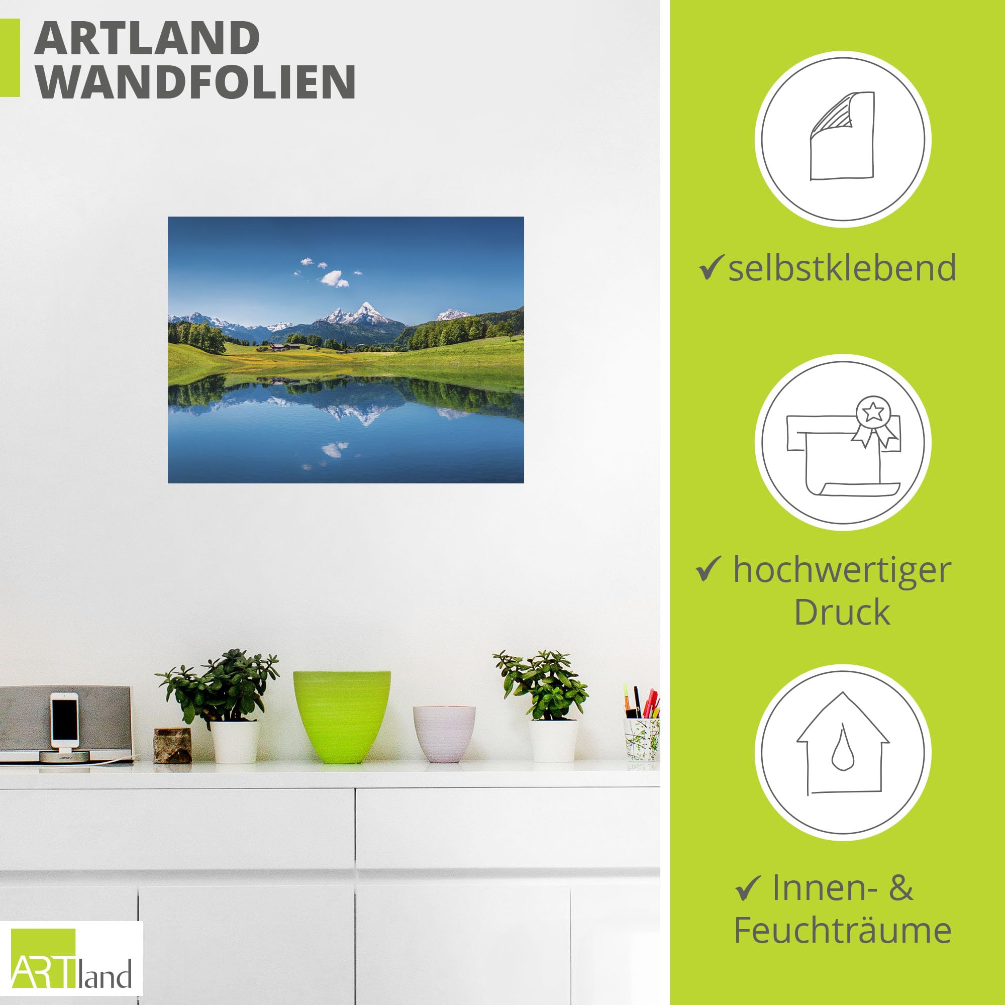 artland-wandaufkleber-alpen-see-120x90-cm-wandtattoo-vinyl image 3