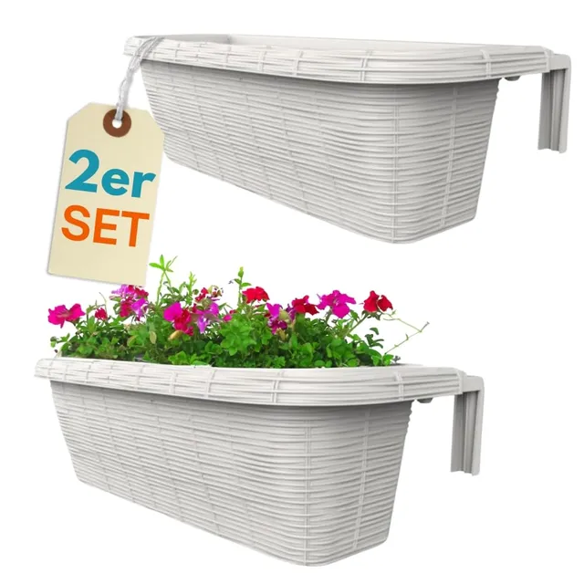 garpet-garten-blumenkasten-60-cm-wei-rattan-optik-mit-wasserspeicher-2er-set image 1