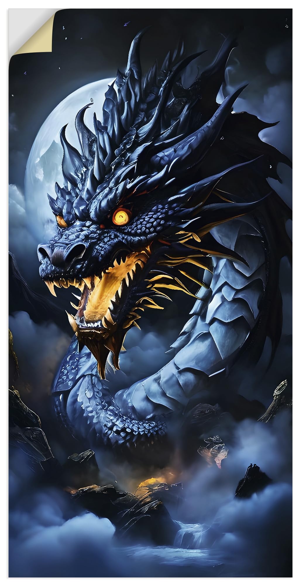 artland-wandaufkleber-feuerdrache-2-u5pq-wandtattoo-100x50-cm image 7