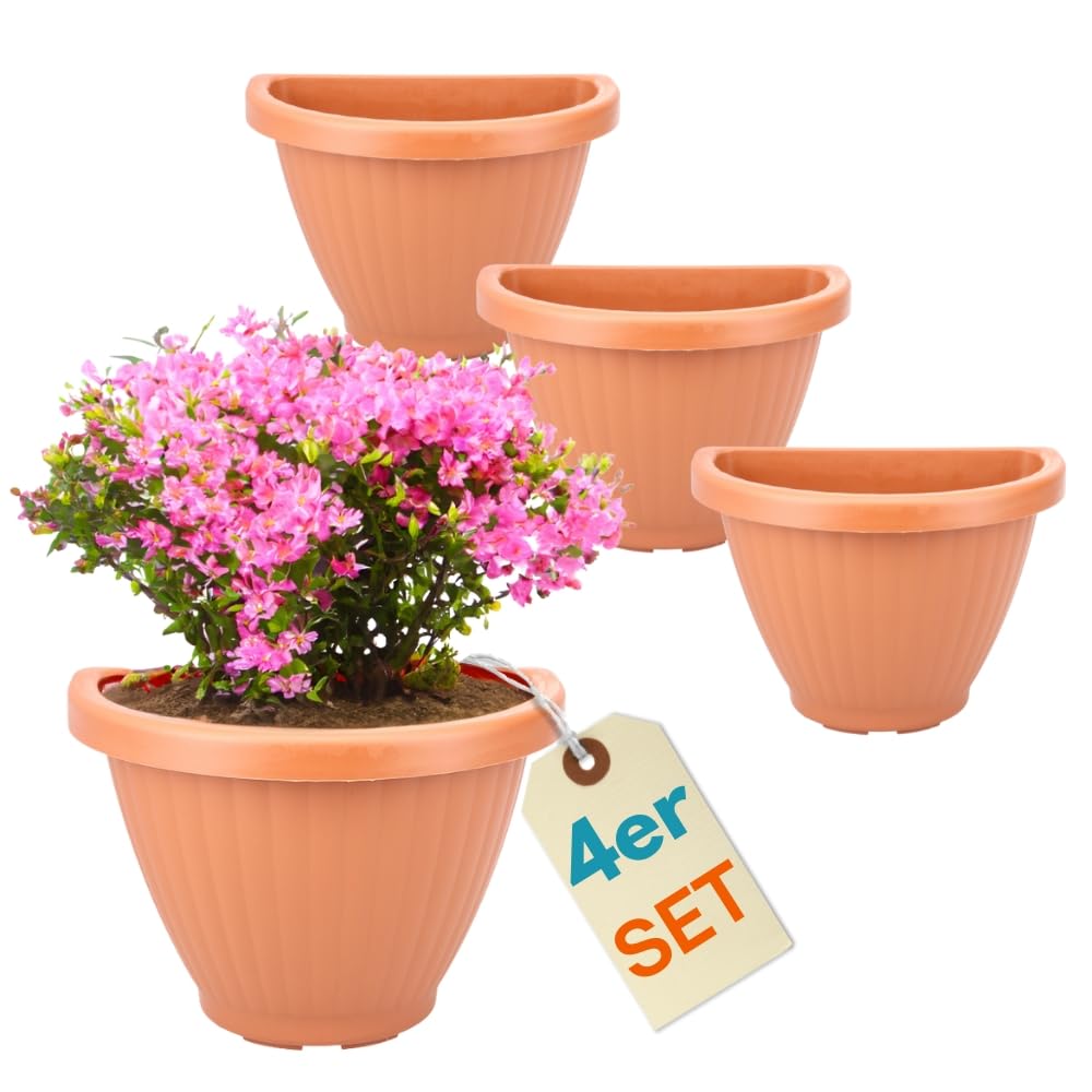 garpet-garten-wandblumentopf-30-cm-4er-set-terrakotta-wandmontage image 1