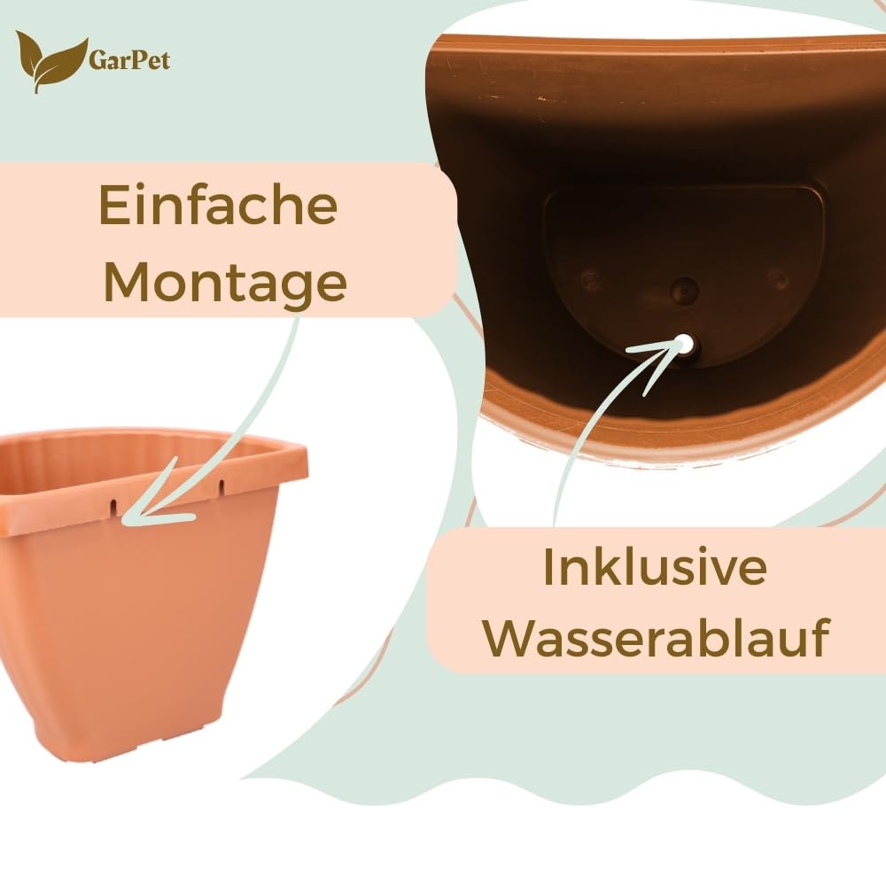 garpet-garten-wandblumentopf-30-cm-4er-set-terrakotta-wandmontage image 4