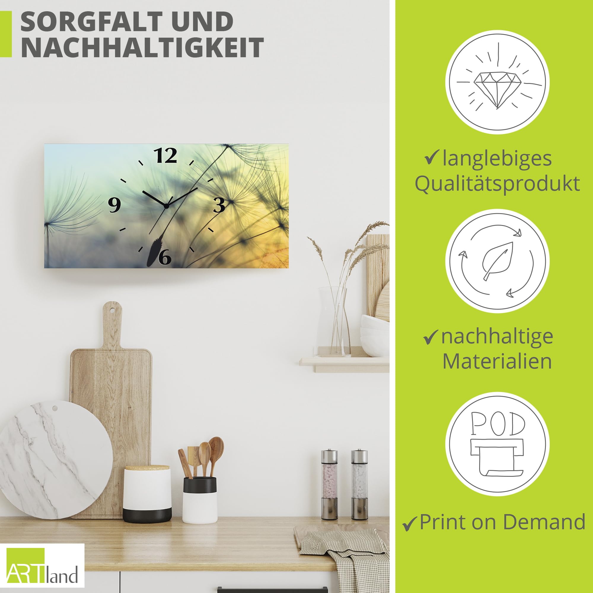 artland-wanduhren-funkuhr-50x25-cm-pusteblume-natur-t5xl image 5