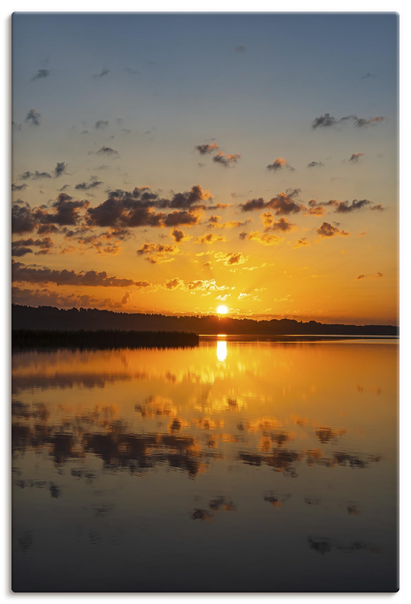 artland-leinwandbilder-sonnenaufgang-seedorf-leinwandbild-60x90-orange image 1