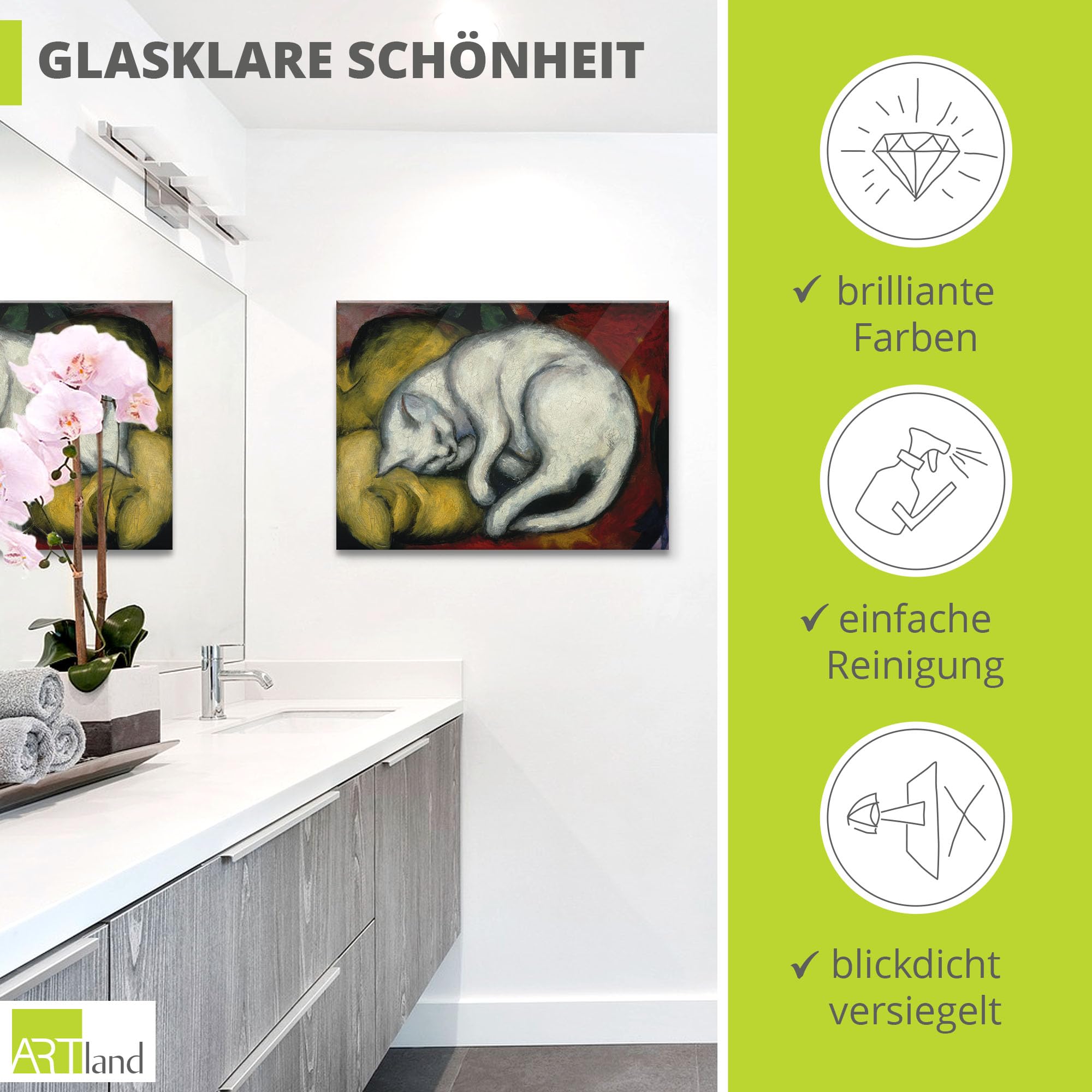 artland-glasbilder-t7su-bild-weisse-katze-60x45cm image 2