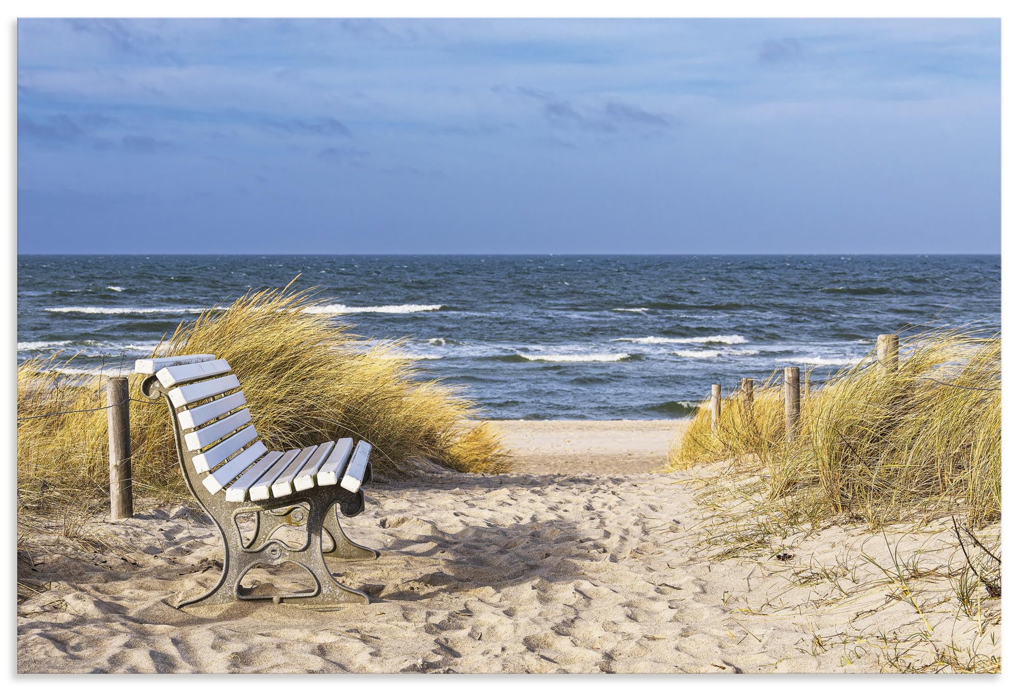 artland-alubilder-u4pr-alubild-sitzbank-ostsee-graal-m-ritz image 1