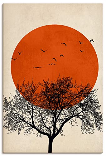 artland-leinwandbilder-mond-baum-silhouette-v-gel-minimalismus image 7