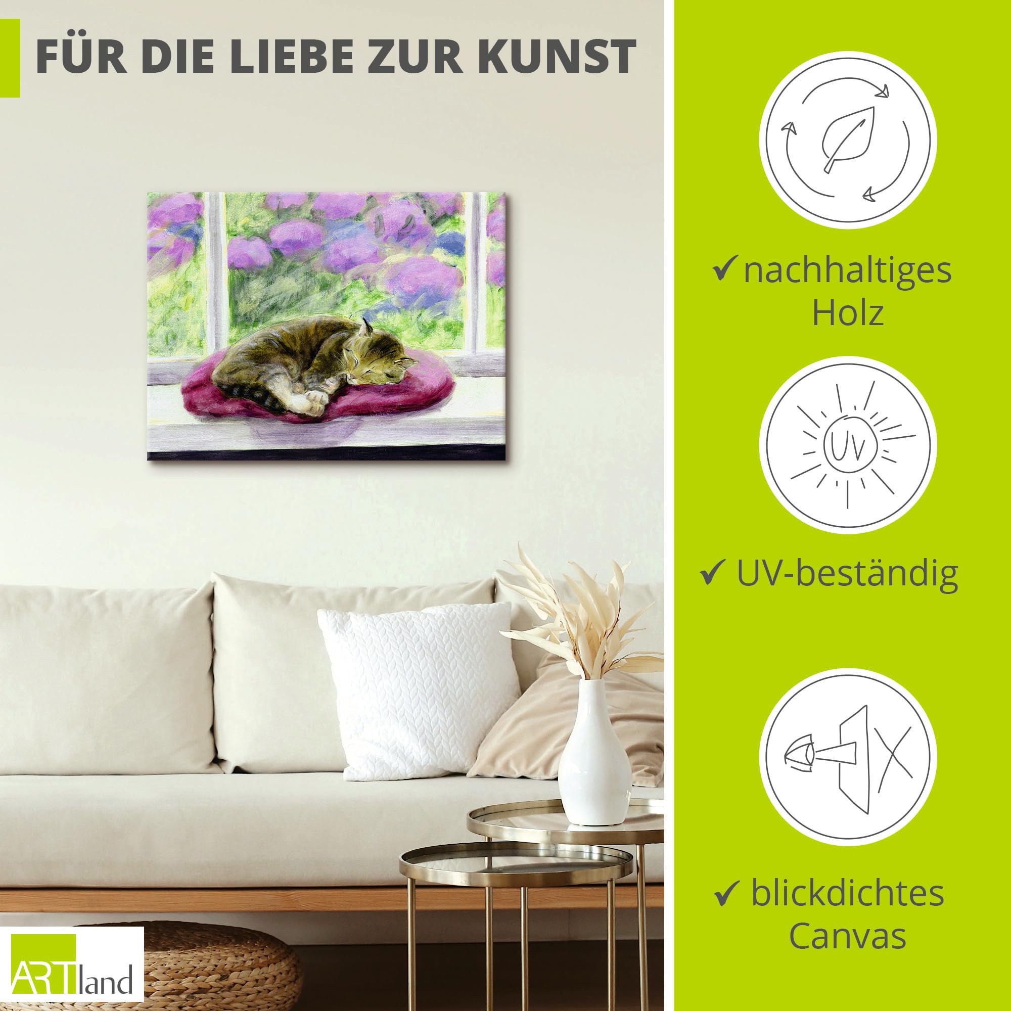 artland-leinwandbilder-a8ue-leinwandbild-80x60-katze-fensterbank image 2