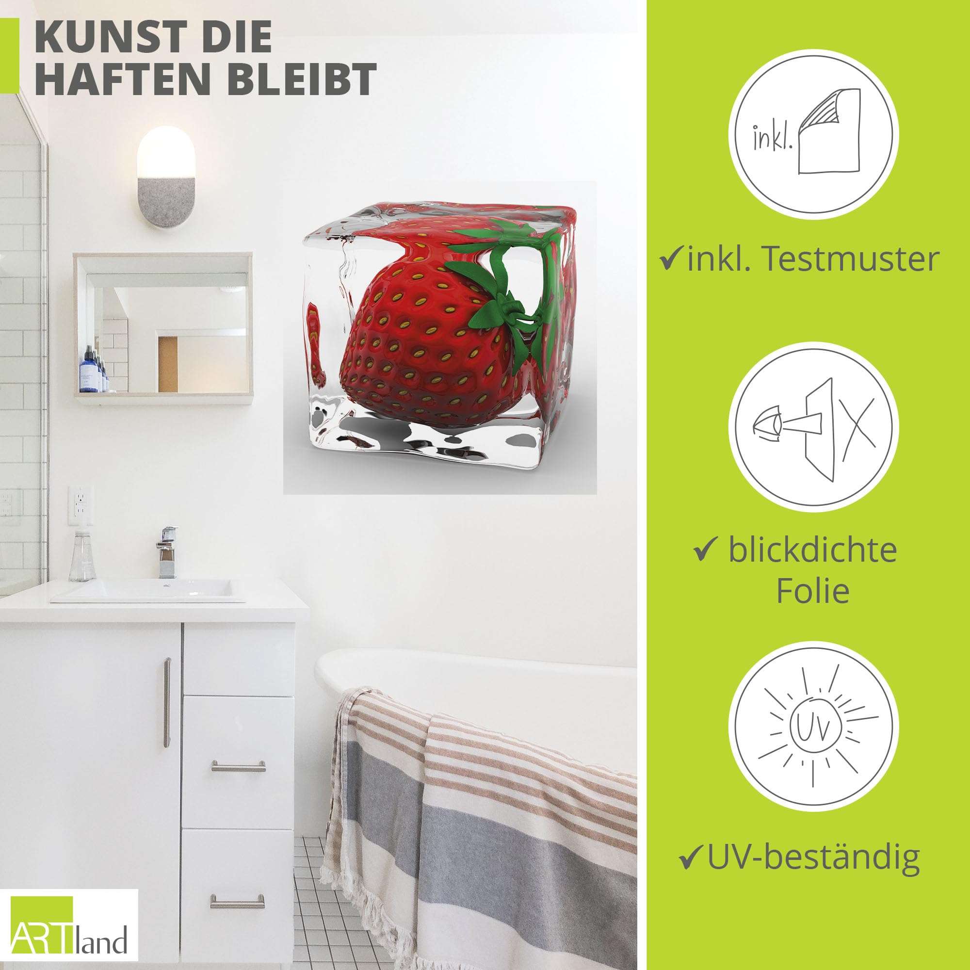 artland-wandaufkleber-t5ou-wandtattoo-50x50-cm-erdbeere-eis image 2