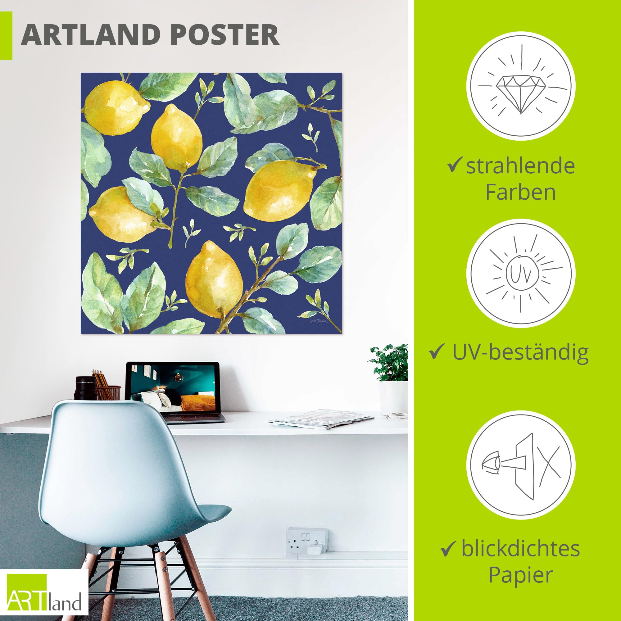 artland-alubilder-le-citron-pattern-alubild-30x30-cm-zitrone image 3