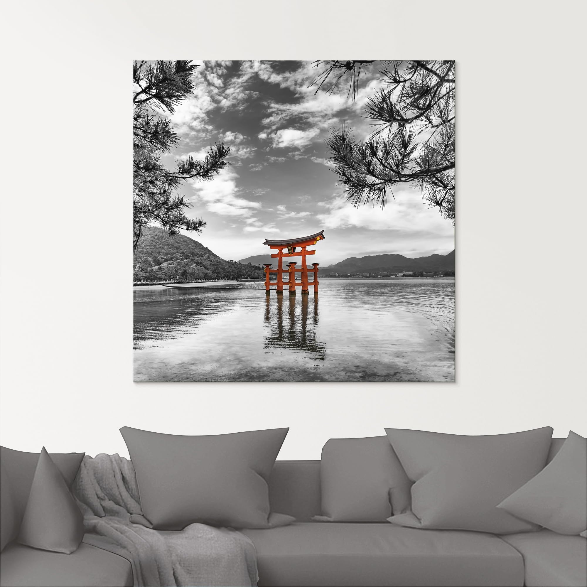 artland-glasbilder-u5hl-glasbild-40x40-cm-japan-torii image 6