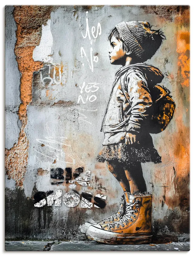 artland-leinwandbilder-gro-e-schuhe-leinwandbild-30x40-graffiti image 1