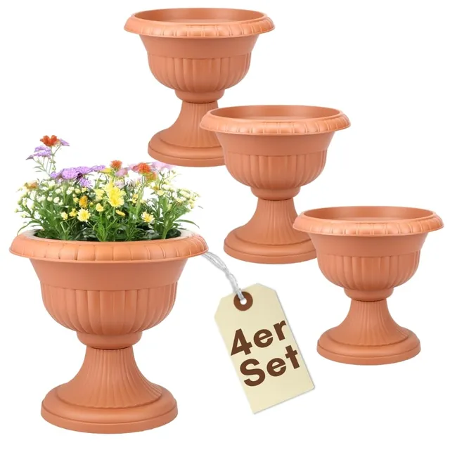 garpet-garten-blumentopf-4er-set-terrakotta-st-nder-30-cm image 1