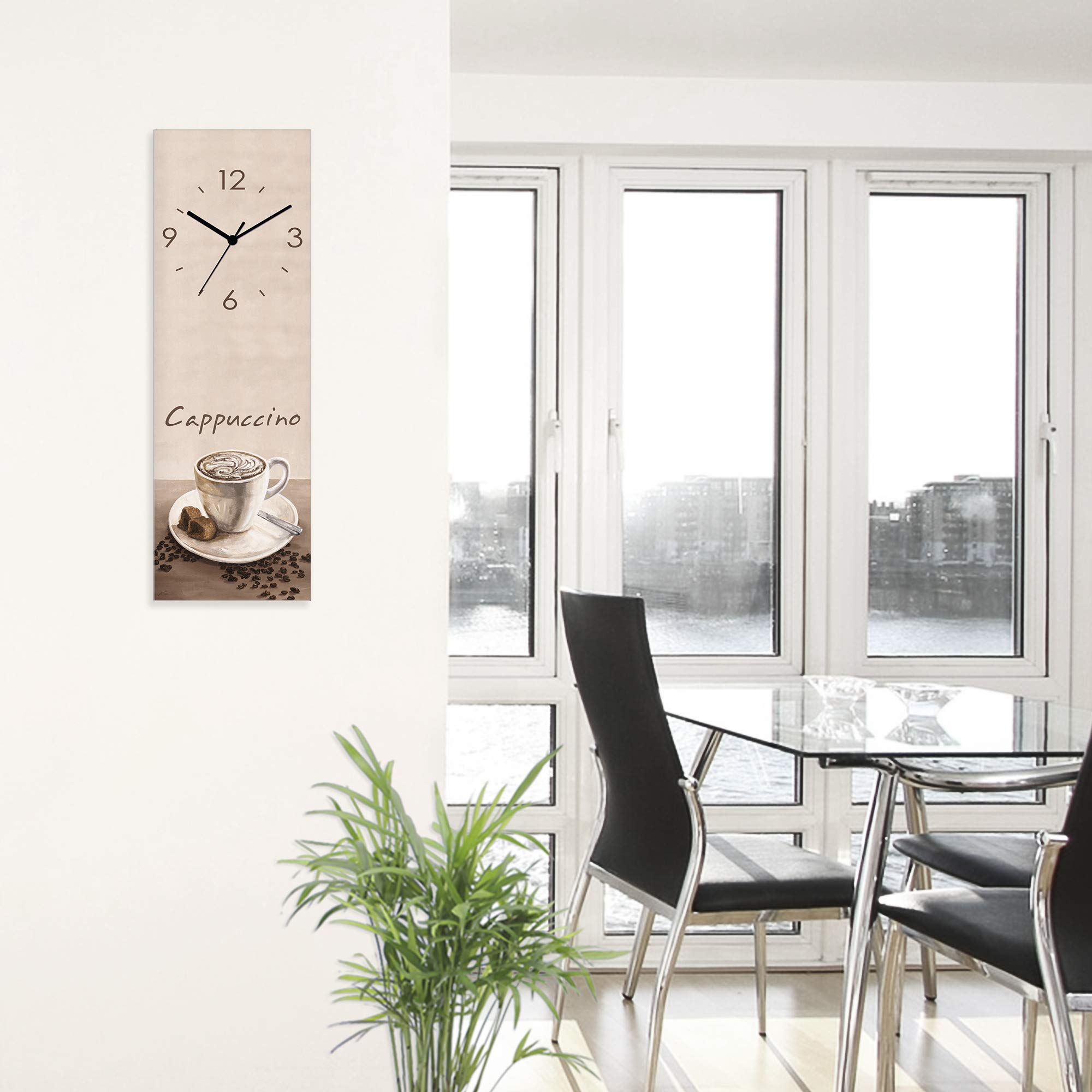 artland-wanduhren-t3ad-wanduhr-kaffee-cappuccino-20x60-lautlos image 6