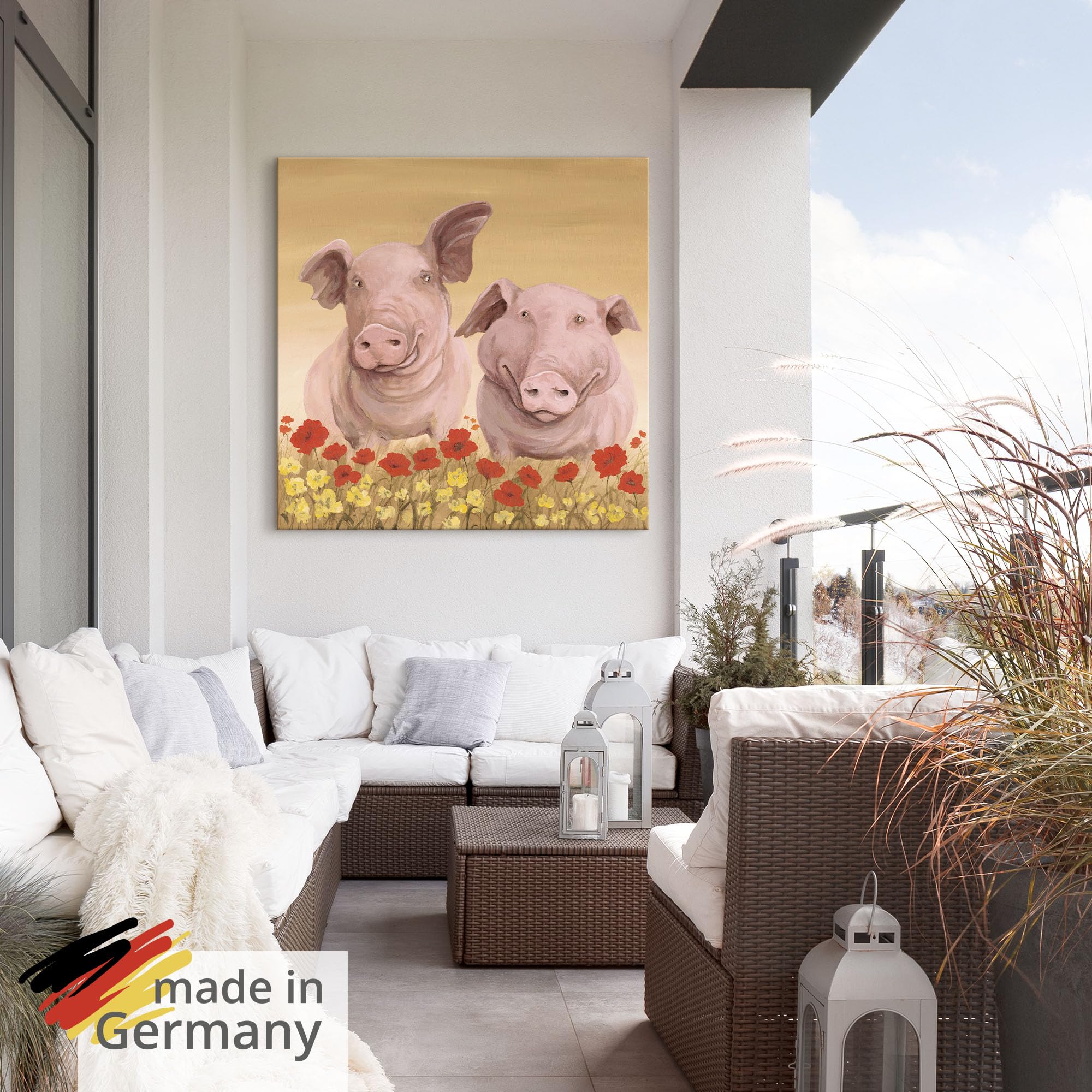 artland-alubilder-alu-bild-schweine-creme-malerei-a1se image 5