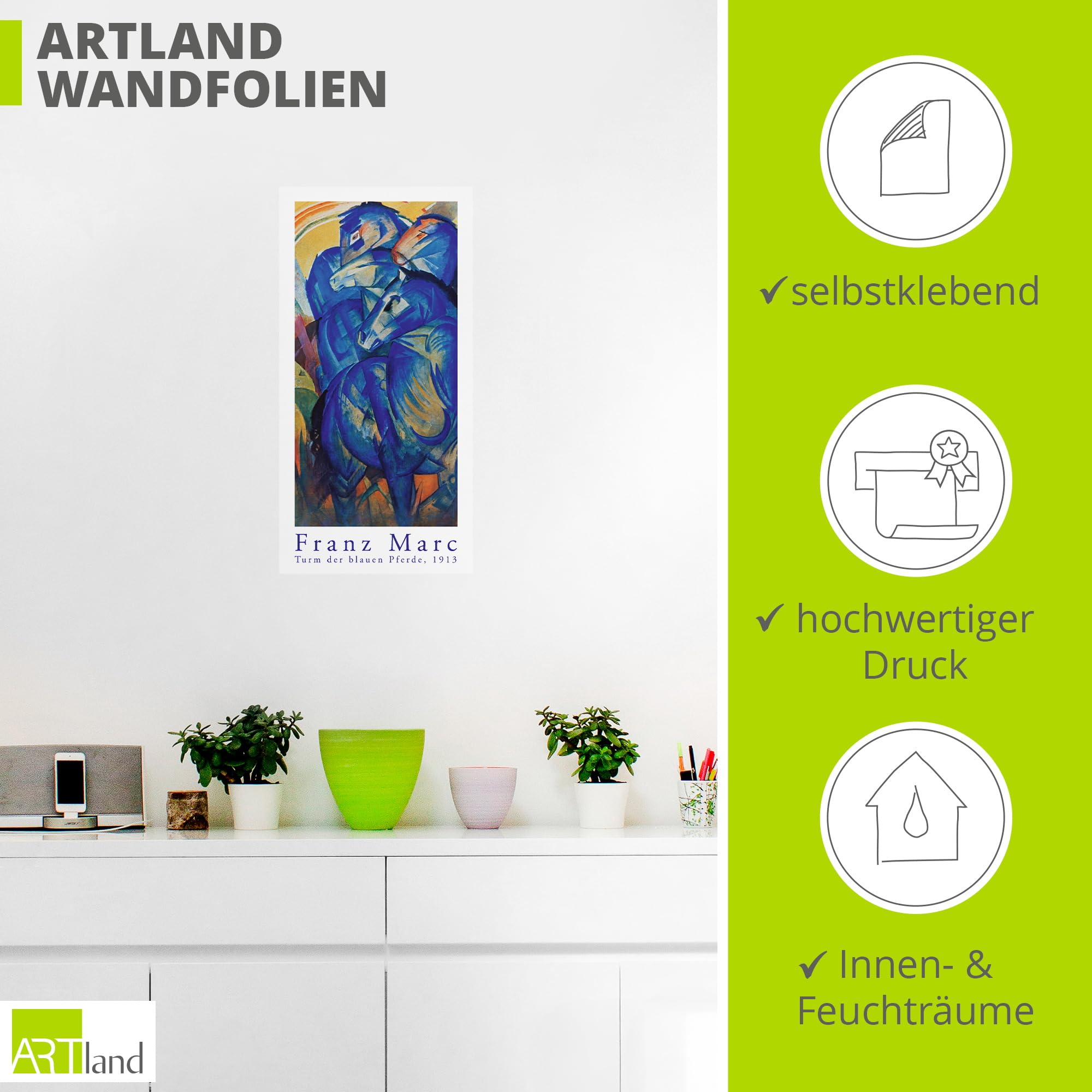 artland-wandaufkleber-u6di-franz-marc-pferde-wandtattoo-75x150 image 3