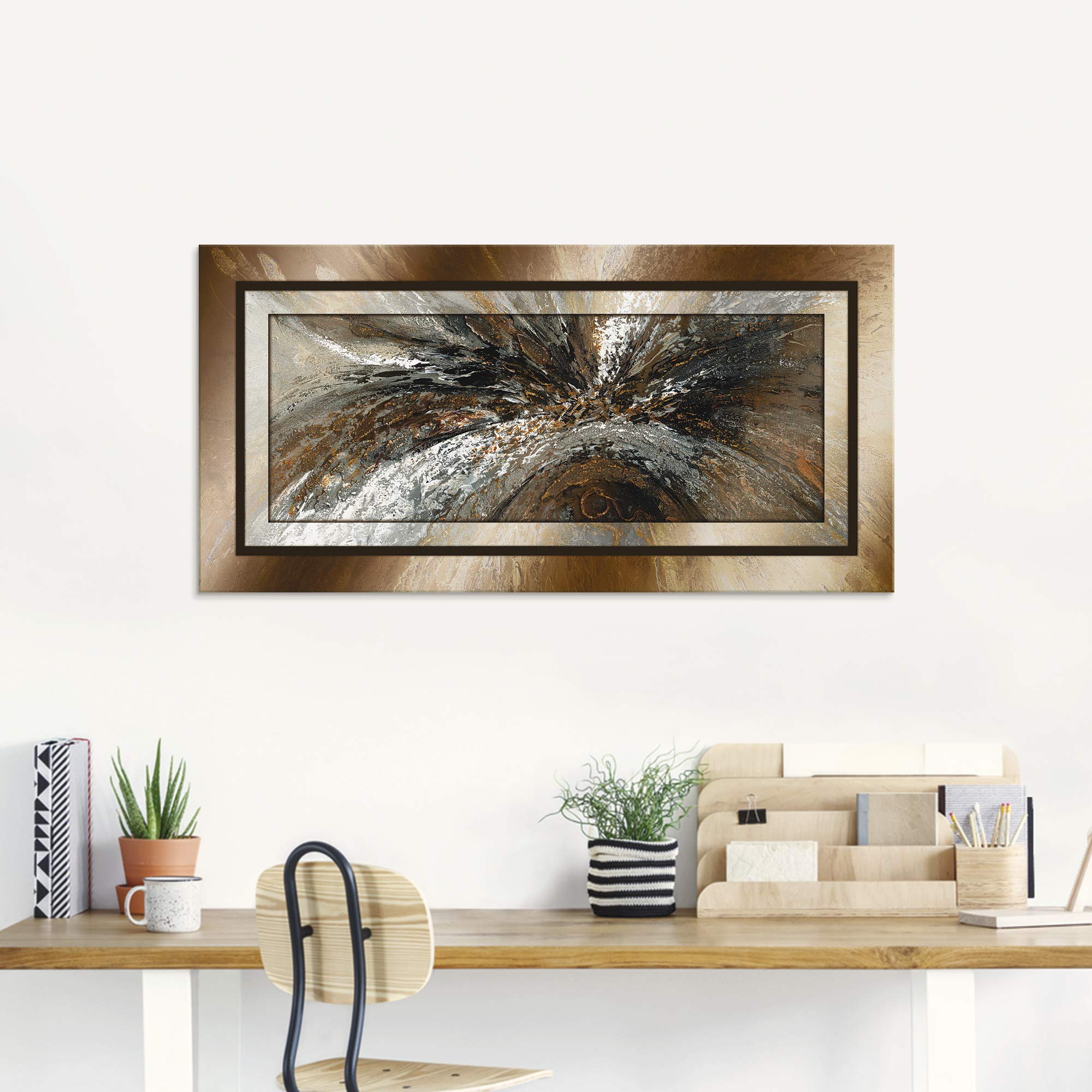 artland-glasbilder-abstrakt-kupfer-glasbild-100x50-cm-braun image 7