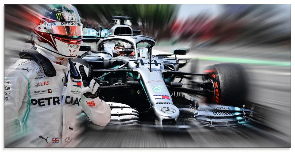 artland-glasbilder-hamilton-glasbild-60x30-cm-motorsport image 1