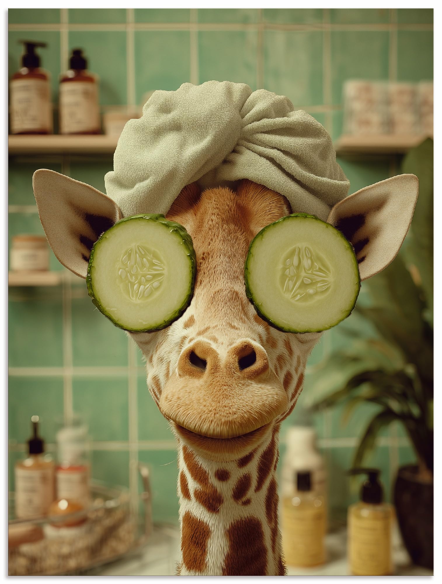 artland-alubilder-u6av-lama-badewanne-alubild-30x40-wei image 8