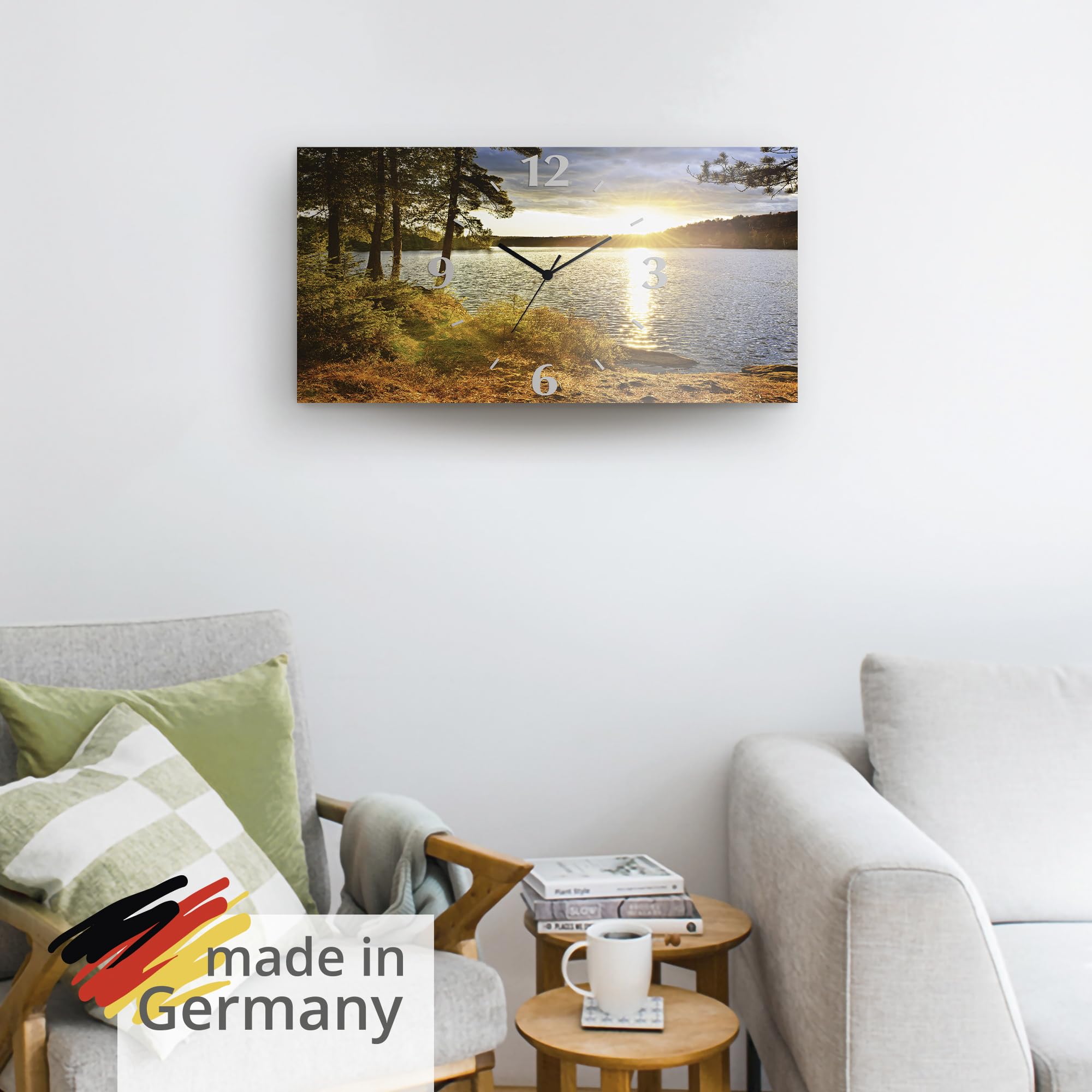 artland-wanduhren-see-funkuhr-50x25-cm-alu-lautlos image 6