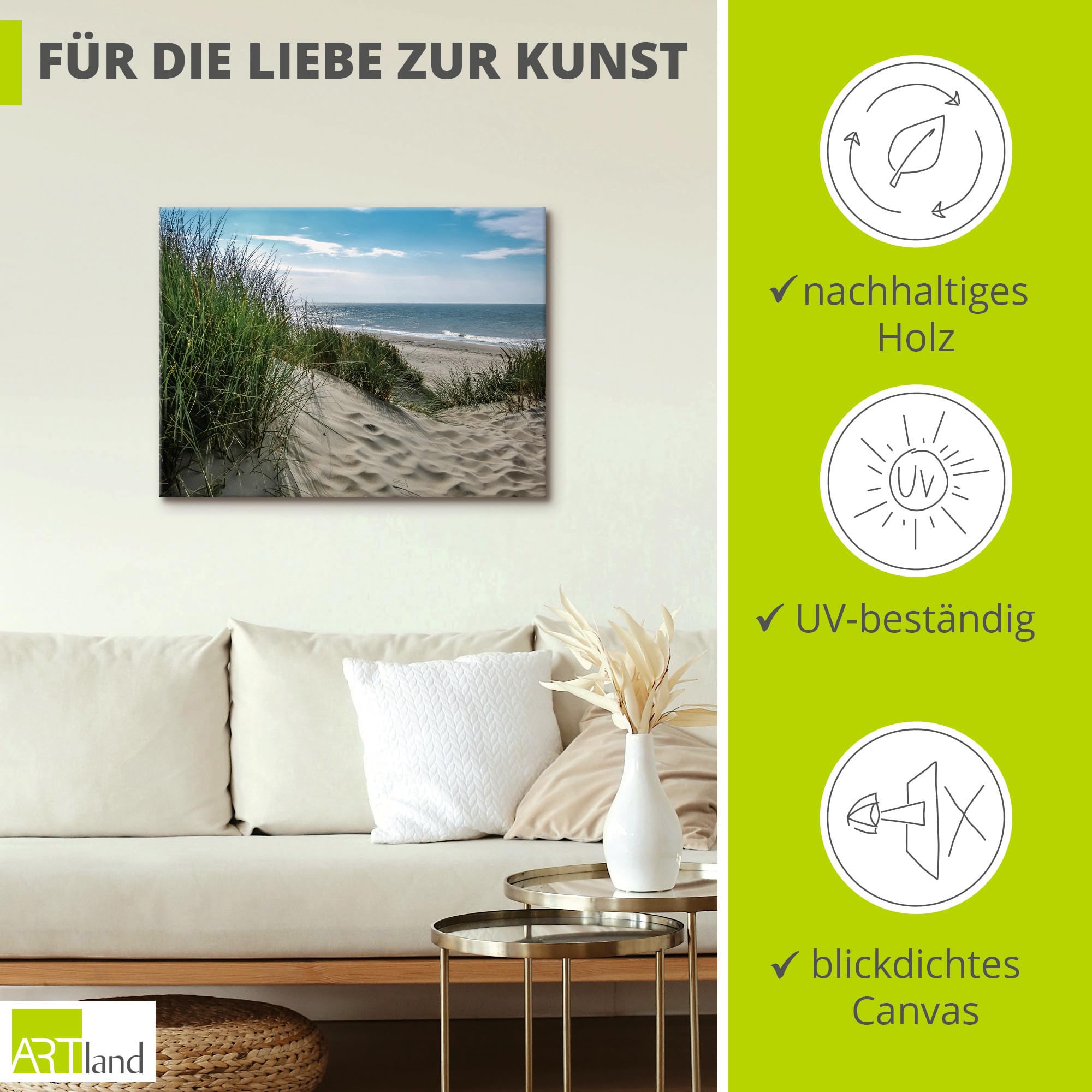 artland-leinwandbilder-weg-zum-strand-leinwandbild-80x60-cm-meer image 2