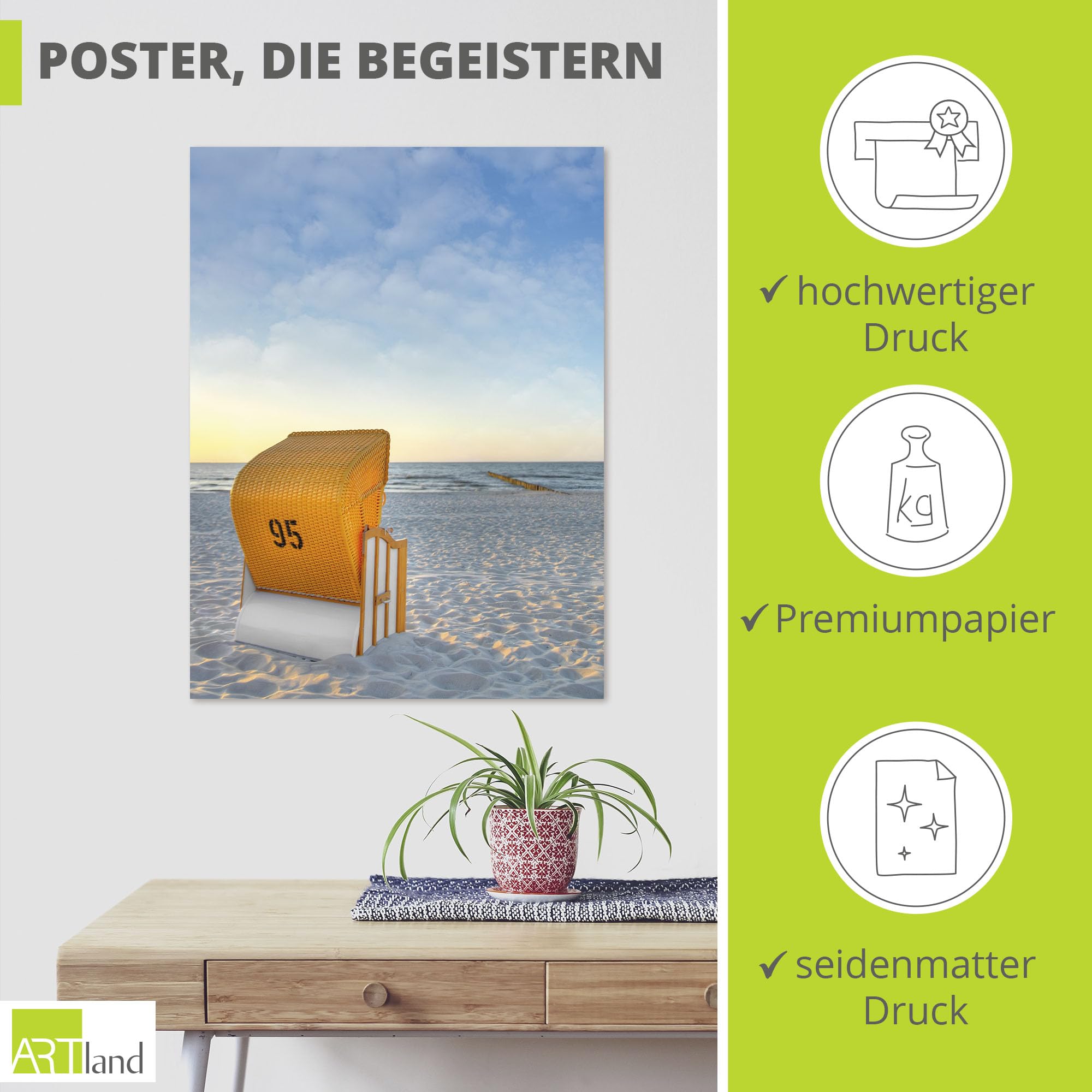 artland-kunstdrucke-t9ij-poster-60x80-cm-strandkorb image 2