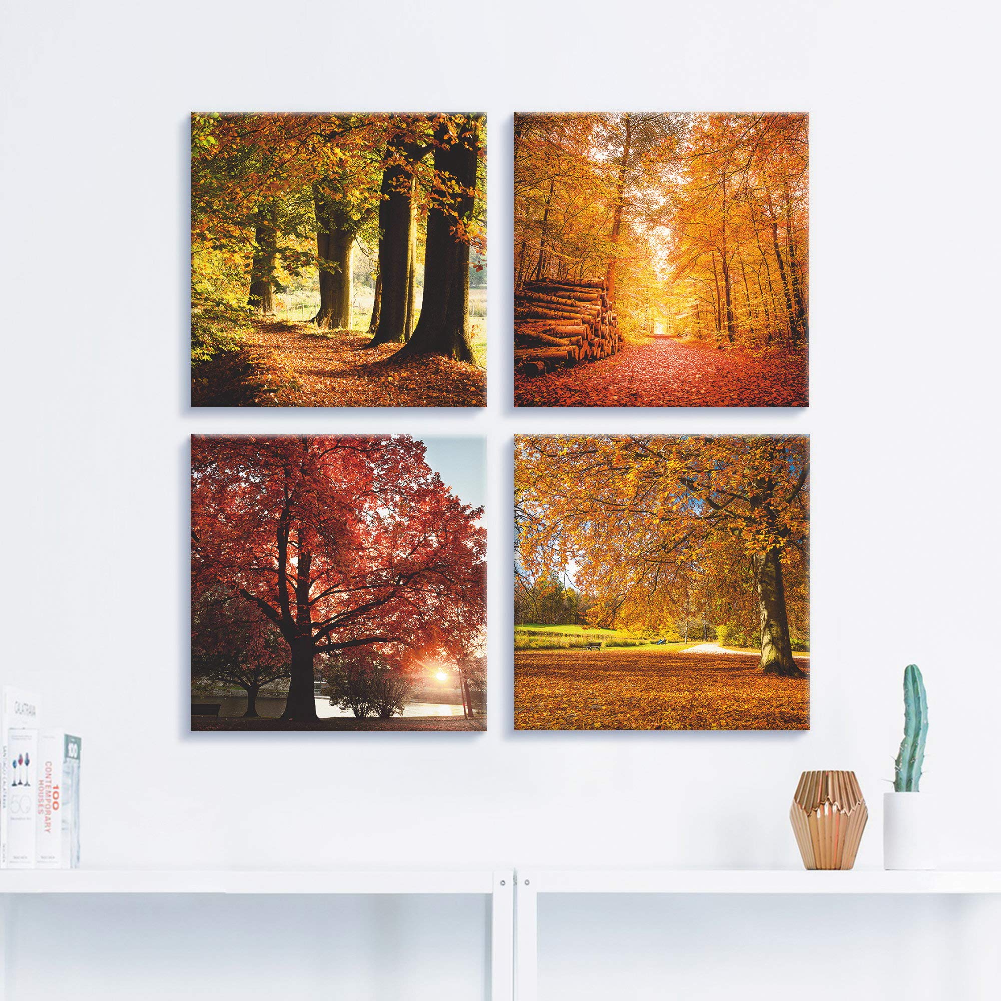 artland-leinwandbilder-k2uq-set-4x30x30-cm-herbst-b-ume image 5