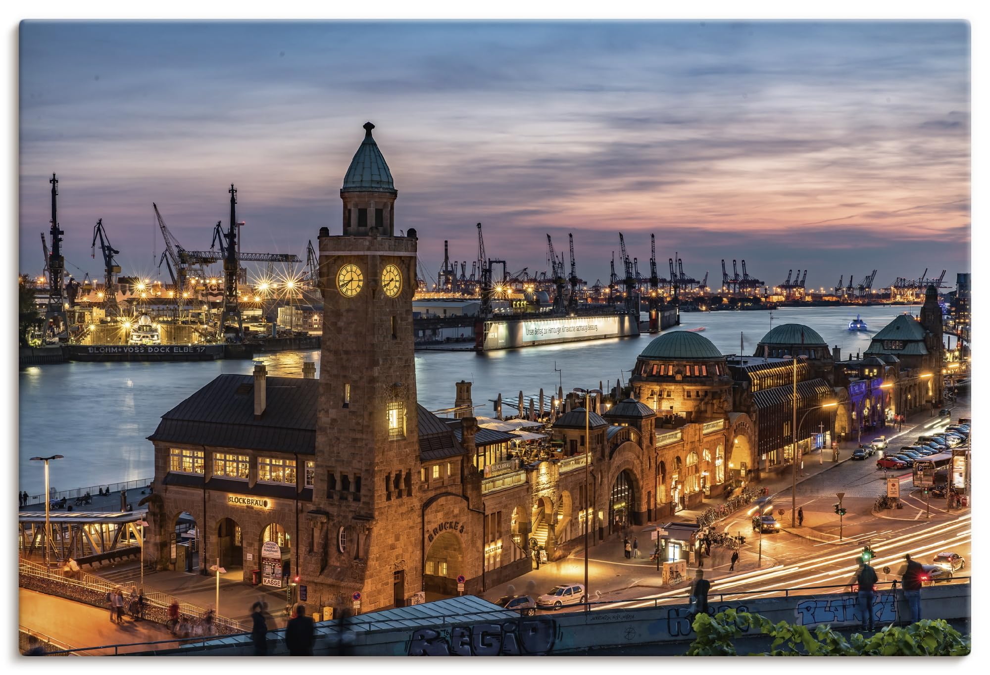artland-leinwandbilder-hamburg-hafen-leinwandbild-90x60-cm image 1