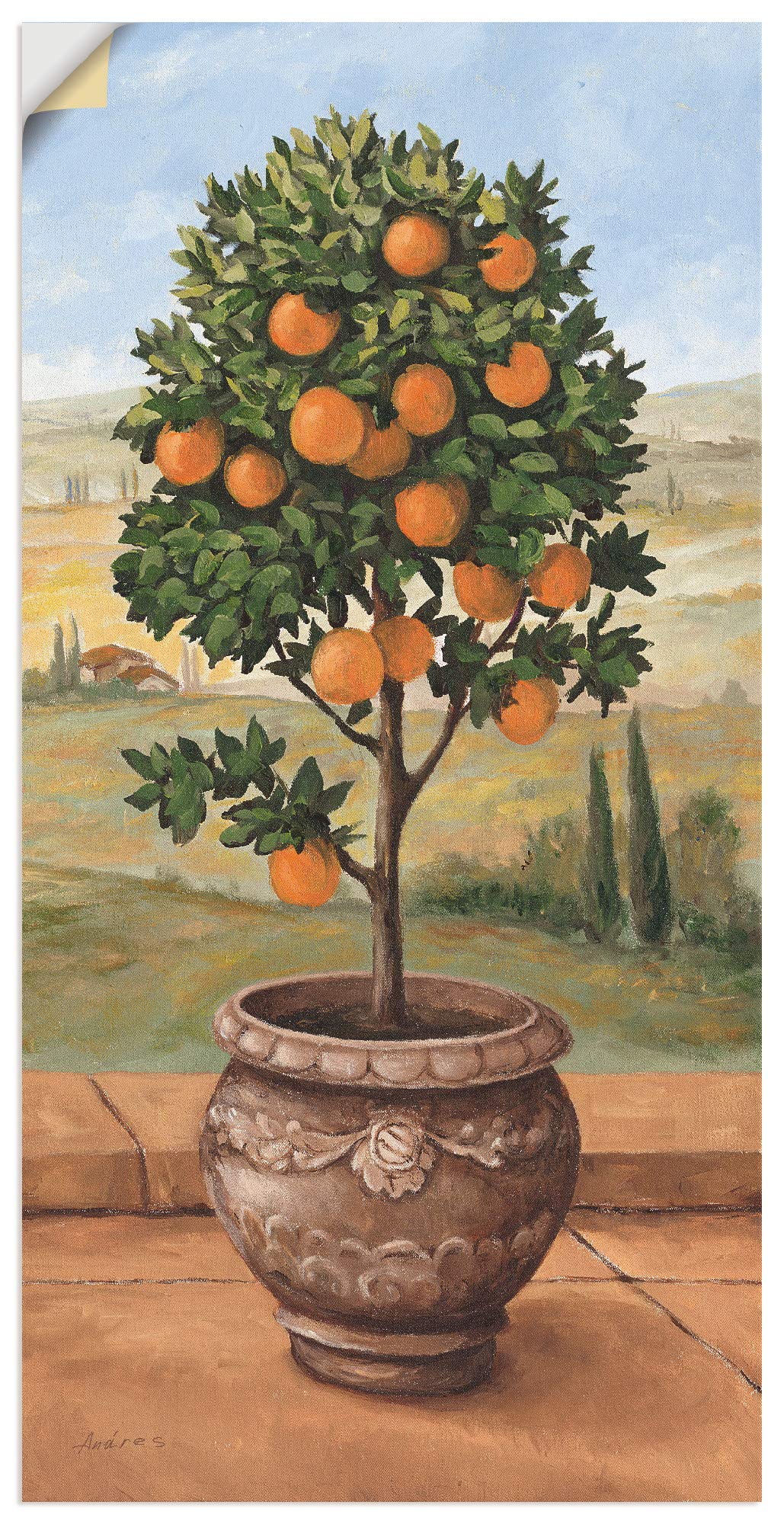 artland-wandaufkleber-wandtattoo-90x120-provence-herbstdorf image 7