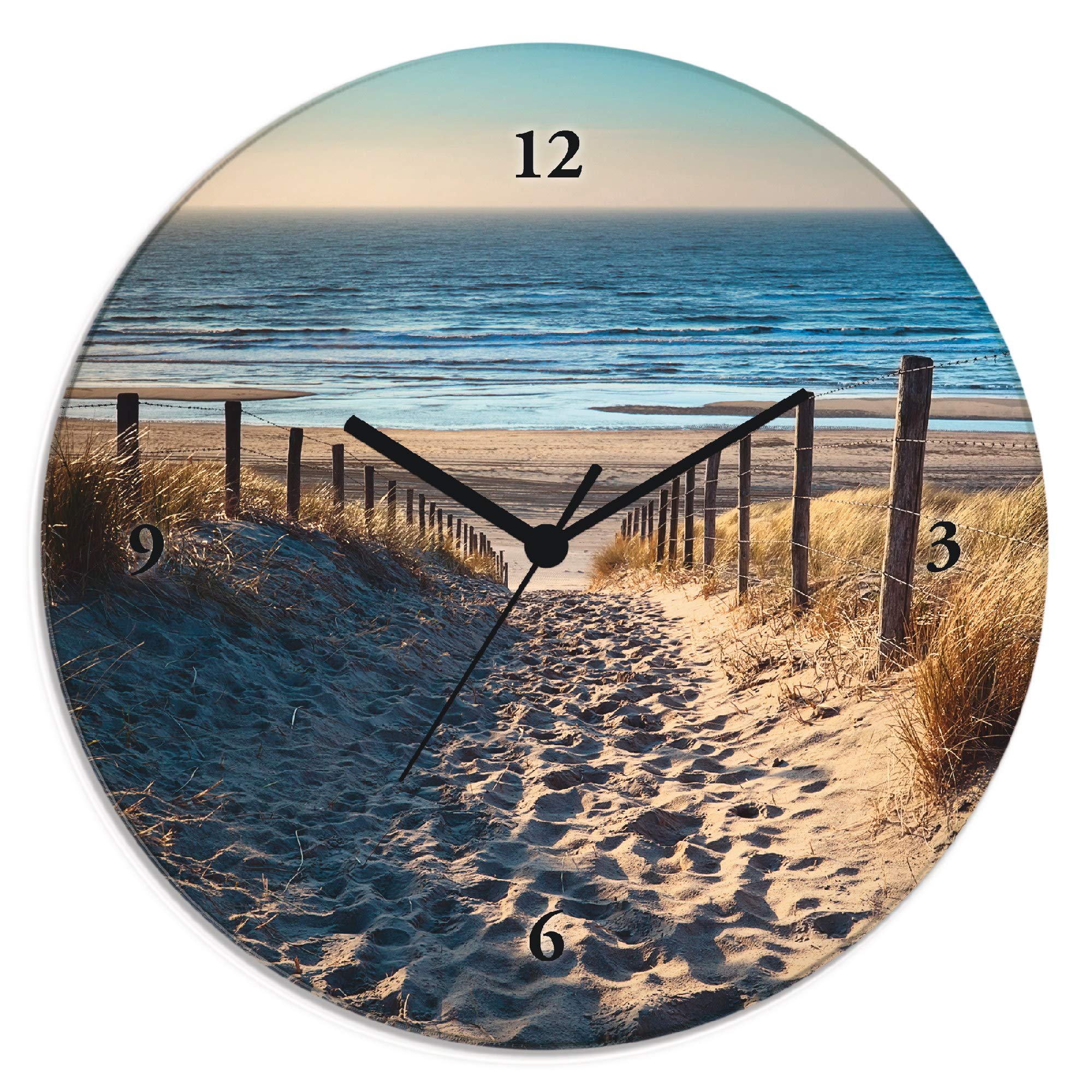 artland-wanduhren-t9ip-wanduhr-strand-30-cm-lautlos image 1