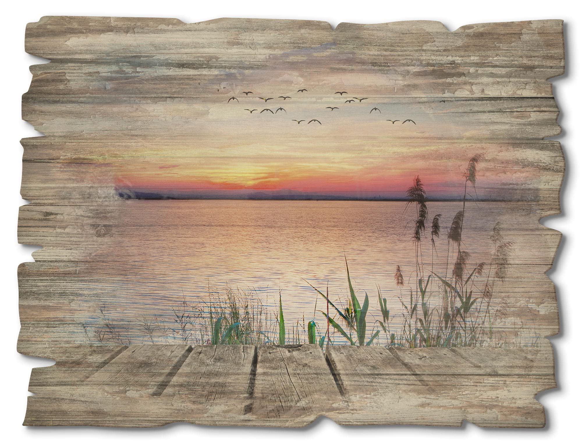 artland-holzbilder-steg-am-see-holzbild-40x30-cm-maritim image 1