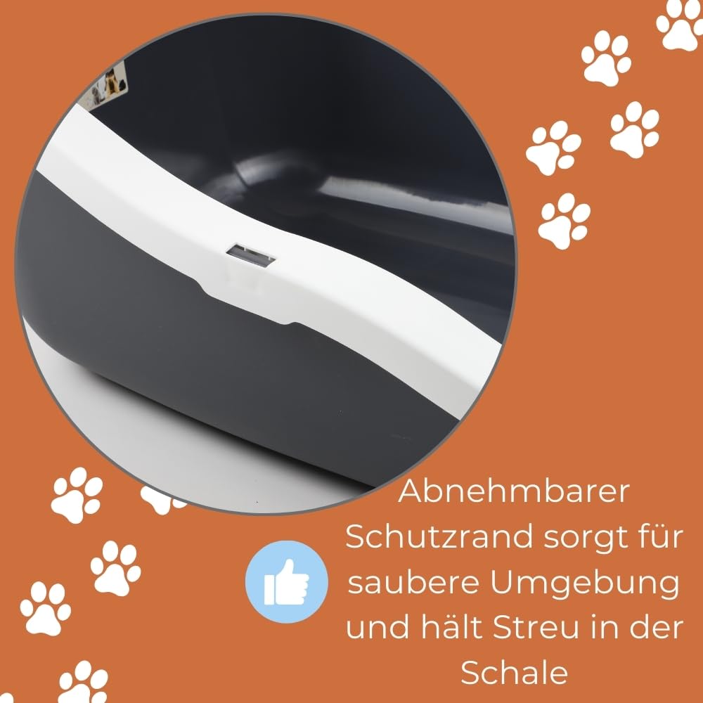 garpet-tierwelt-xxl-katzenklo-offen-70cm-hoher-rand-grau image 5