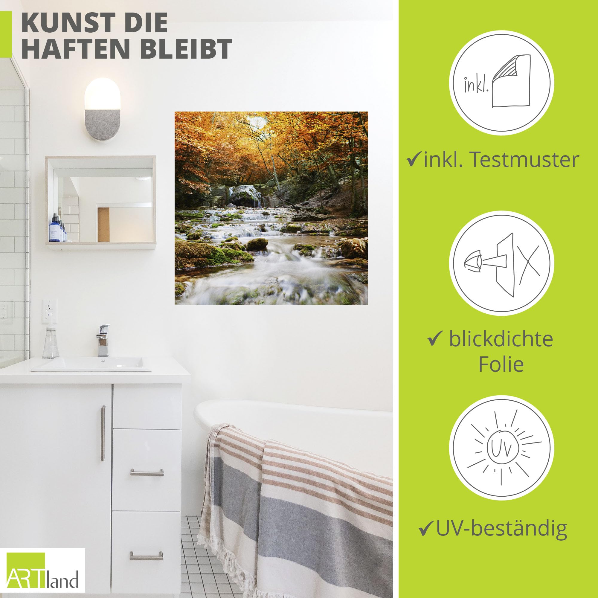 artland-wandaufkleber-t5te-wandtattoo-wald-70x70-cm-vinyl image 2