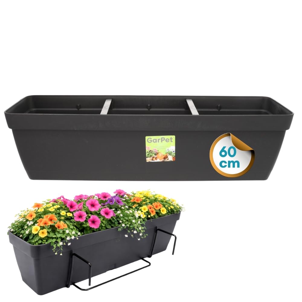 garpet-garten-blumenkasten-50-cm-balkonkasten-anthrazit-wasserspeicher image 8
