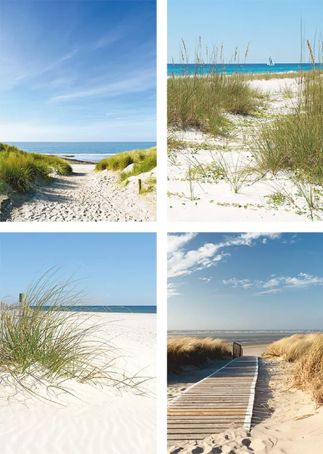 artland-strand-poster-4er-set-din-a3-meer-d-nen-naturbild image 1