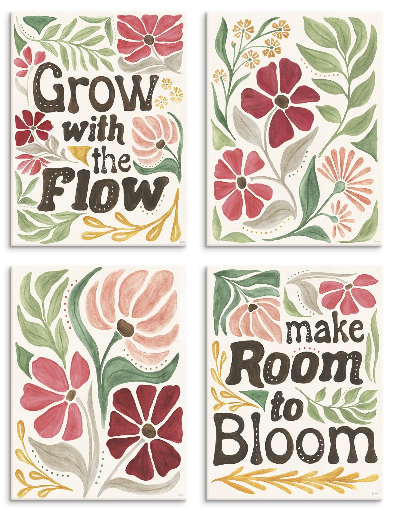 artland-leinwandbilder-modern-petals-set-4tlg-45x60-cm-blumen image 1