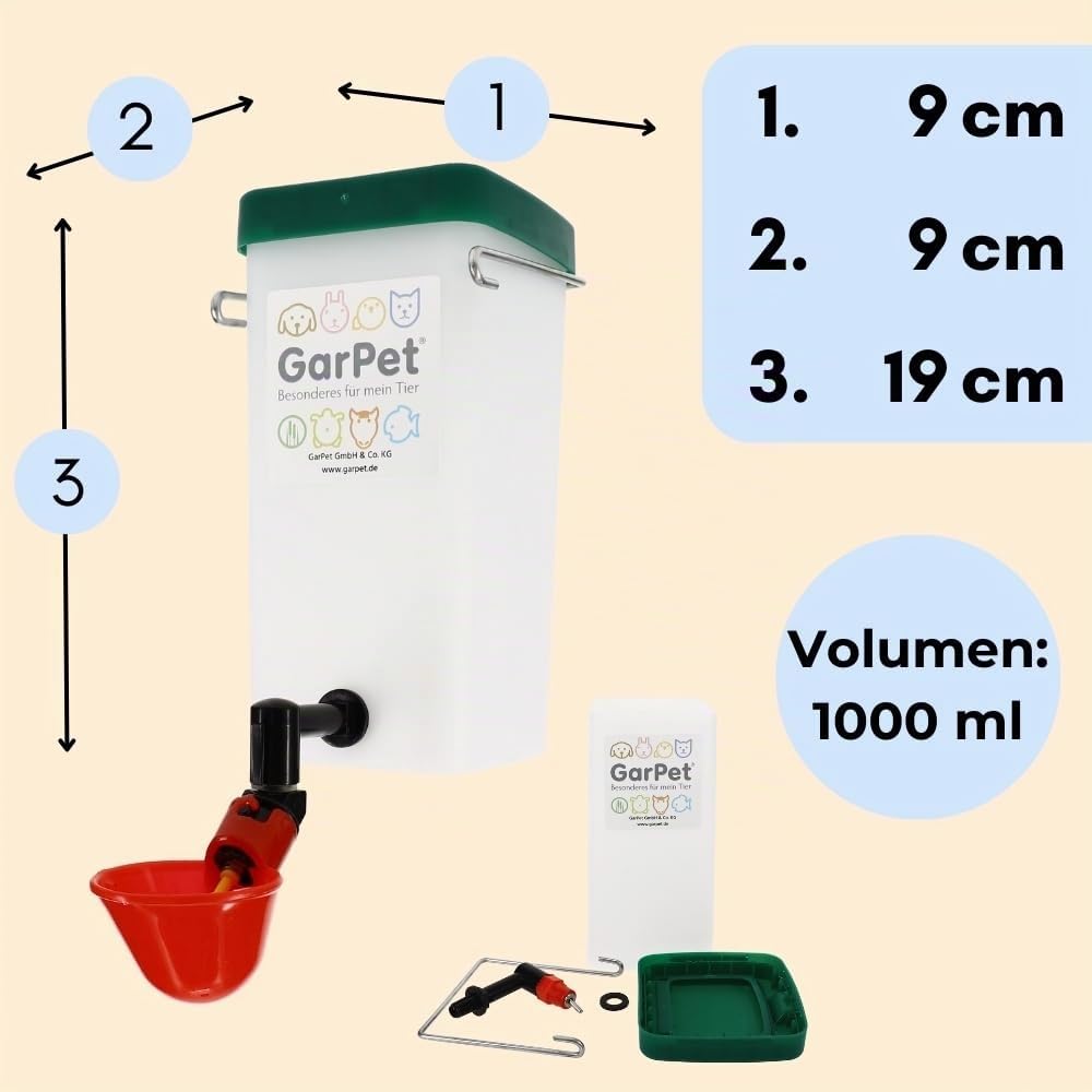 garpet-tierwelt-beckentr-nke-1000-ml-2er-set-mit-halterung image 2