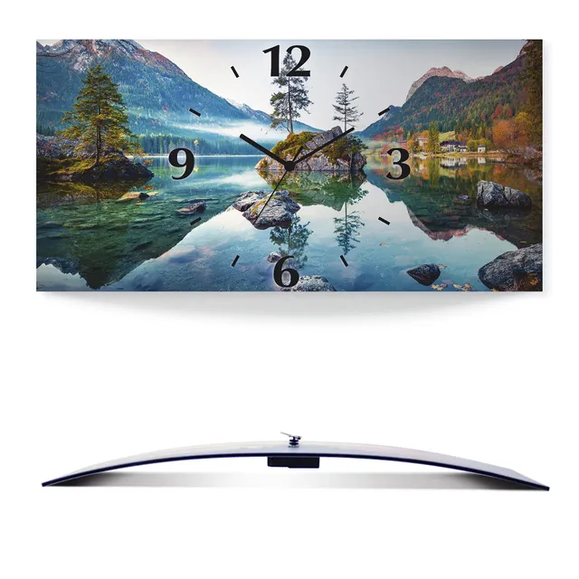 artland-wanduhren-u1tm-wanduhr-60x30-cm-see-herbst-lautlos image 1