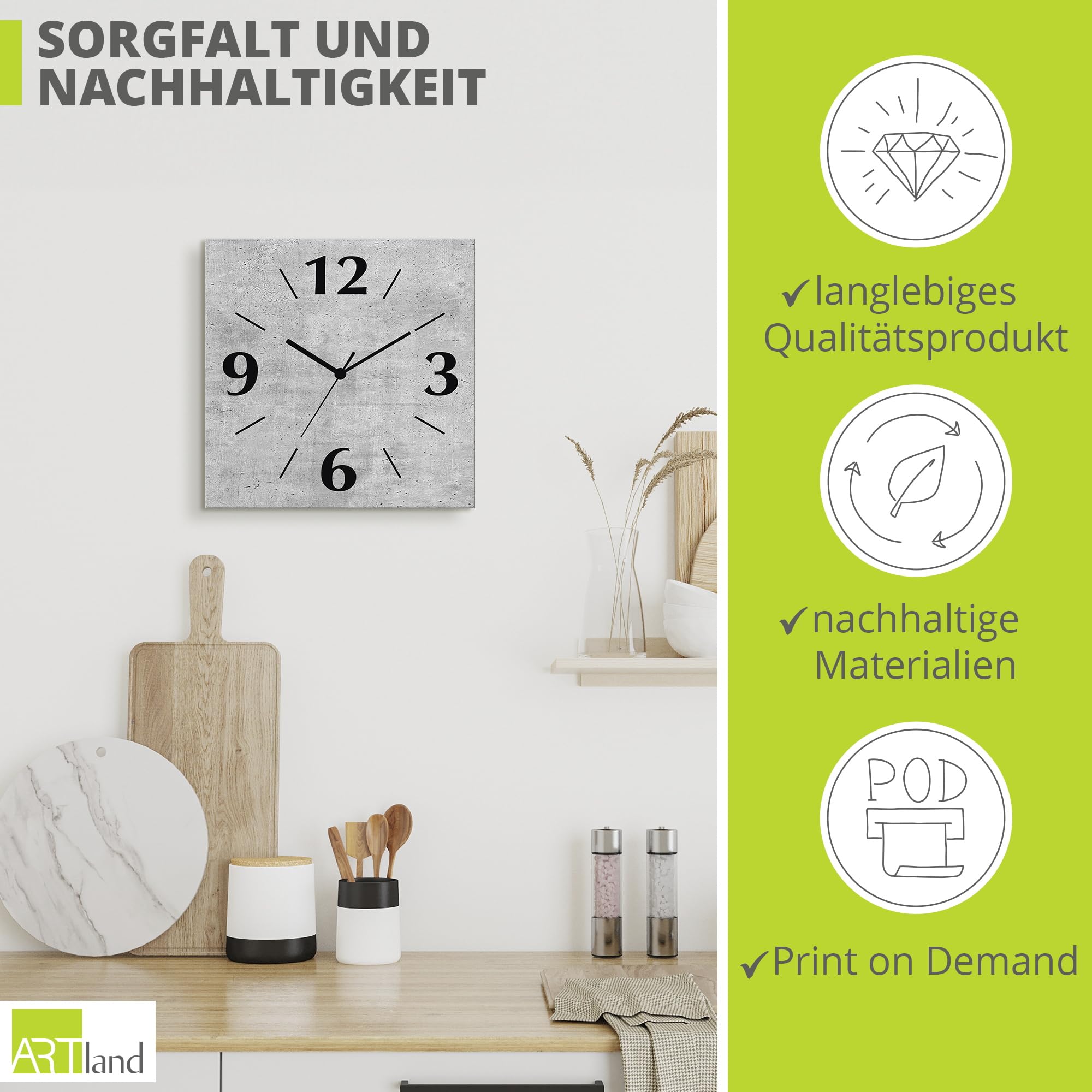 artland-wanduhren-funkuhr-beton-30x30-cm-wanduhr-lautlos image 5