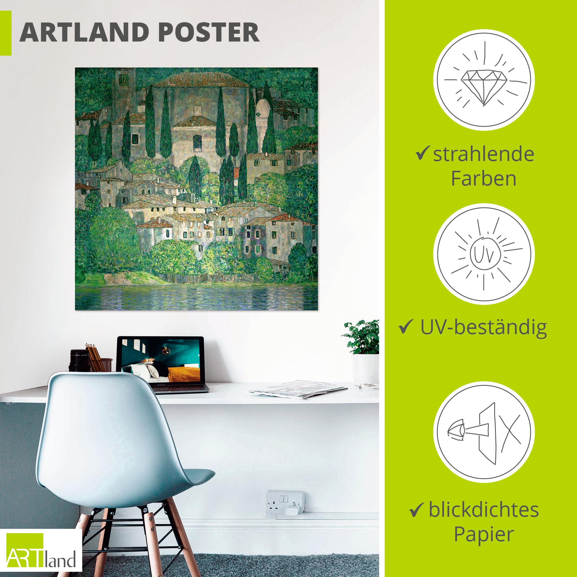 artland-kirche-in-cassone-poster-klimt-jugendstil-kunstdruck image 3